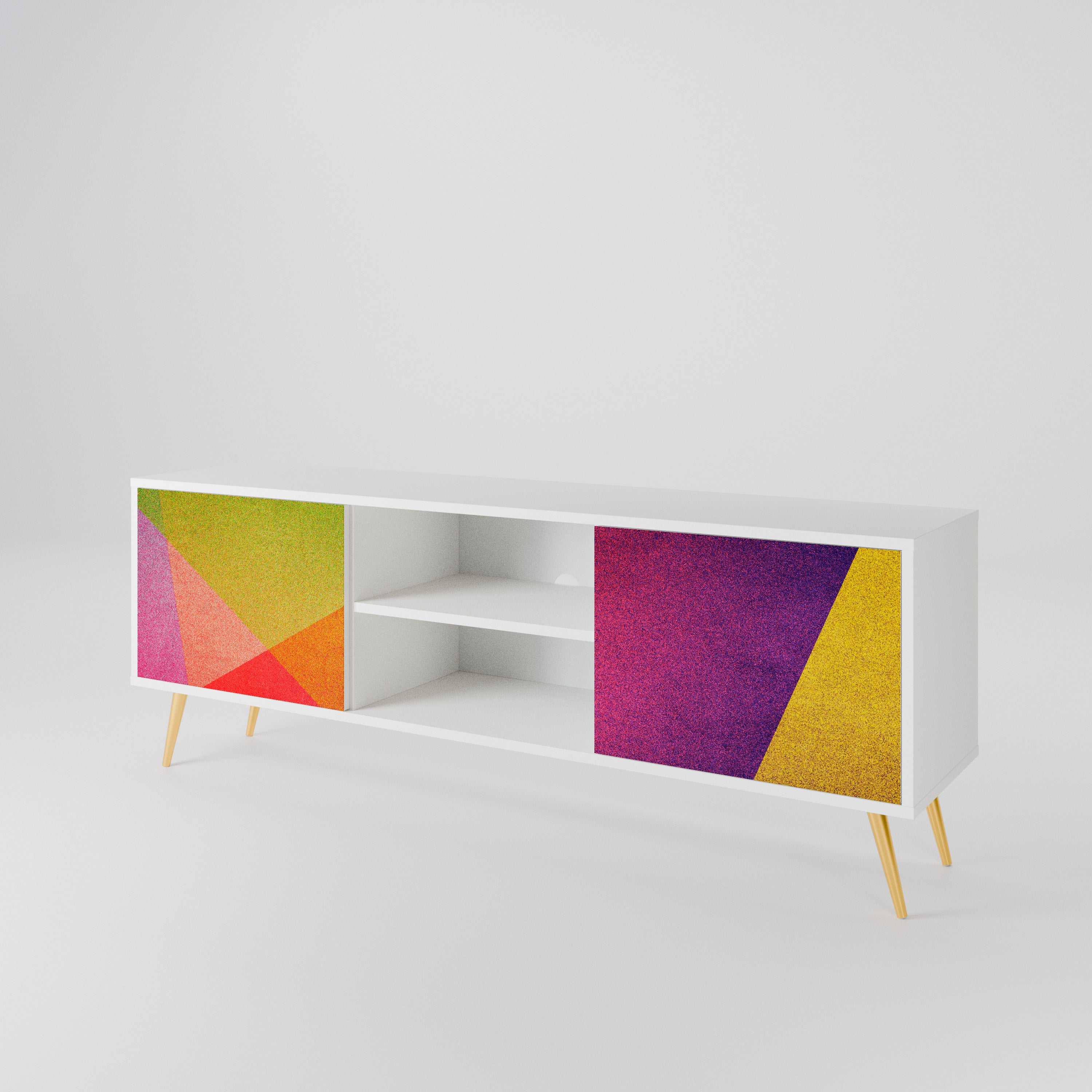 VIVID GEOMETRY TV-bänk med två dörrar