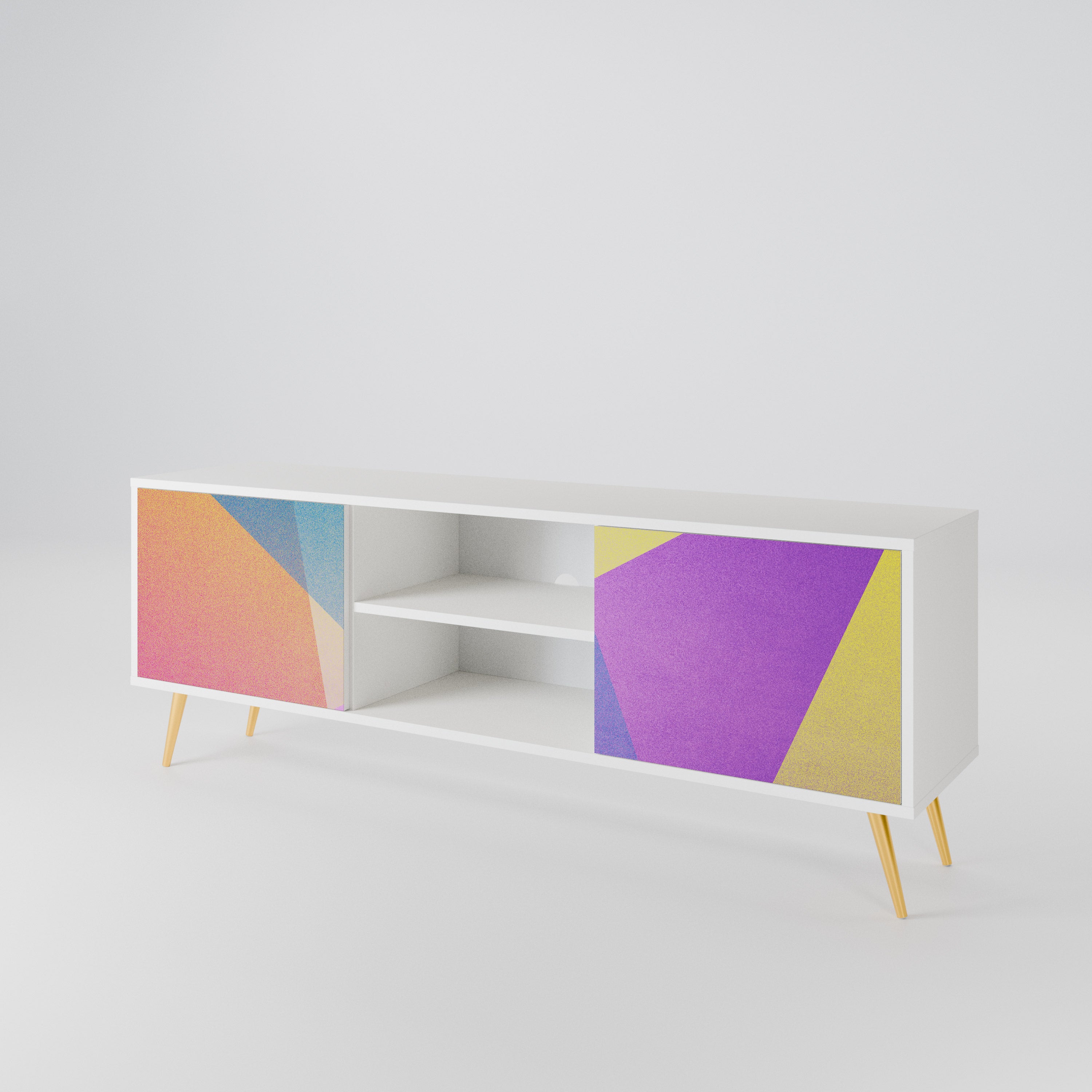 BRIGHT GEOMETRY TV-bänk med två dörrar