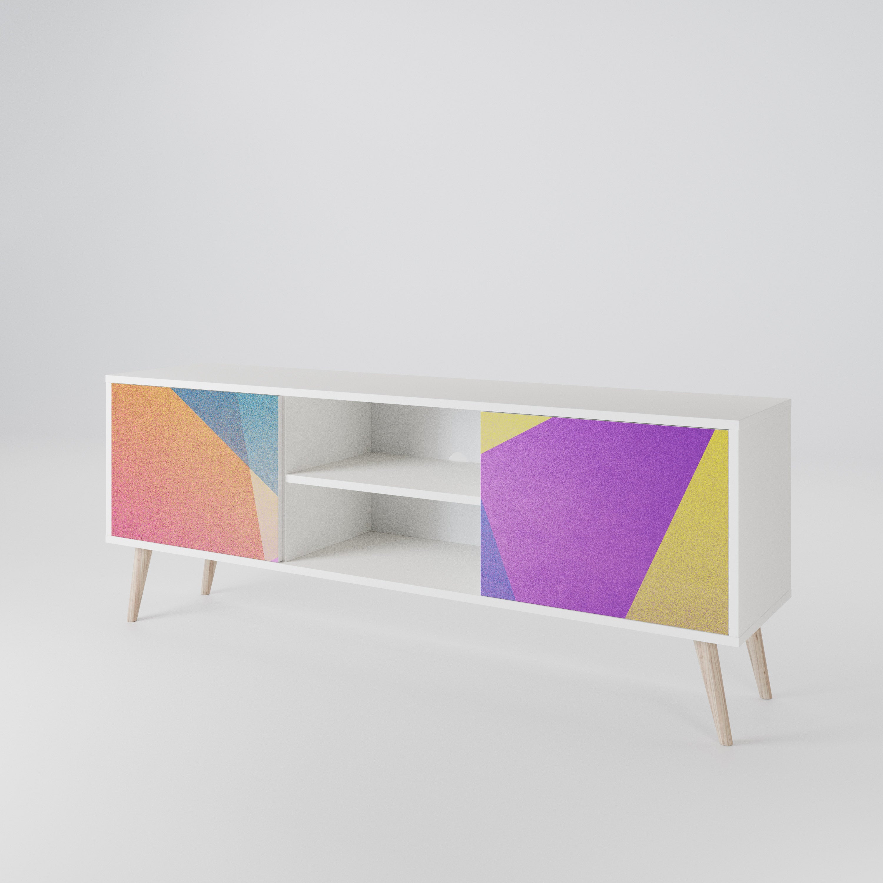 BRIGHT GEOMETRY TV-bänk med två dörrar