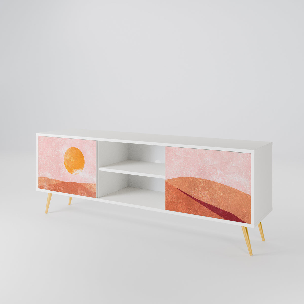 LUMINOUS SUNLIGHT TV-bänk med två dörrar