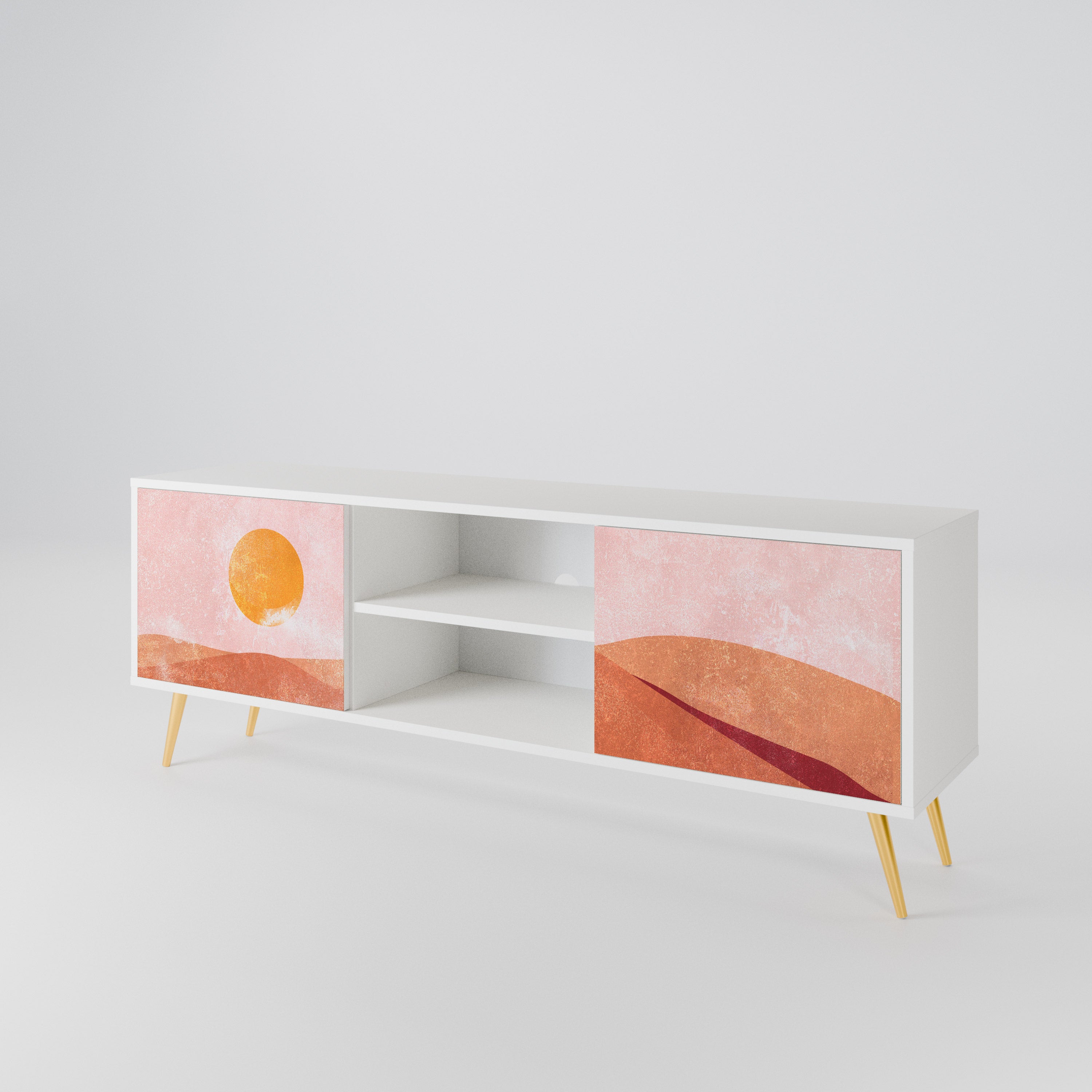 LUMINOUS SUNLIGHT TV-bänk med två dörrar