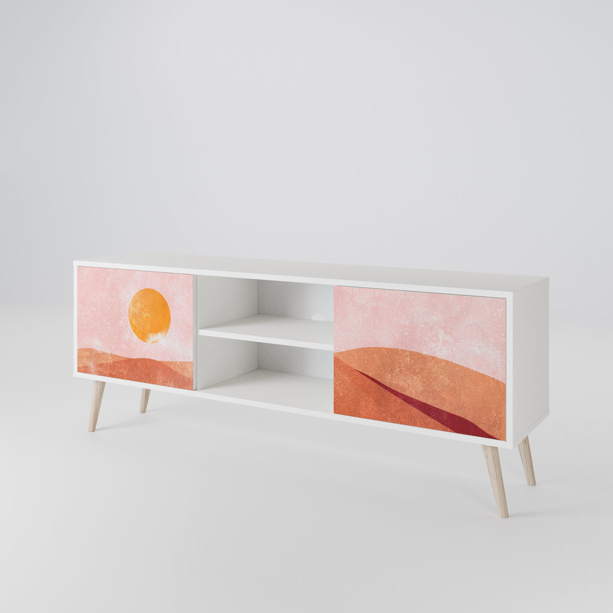 LUMINOUS SUNLIGHT TV-bänk med två dörrar