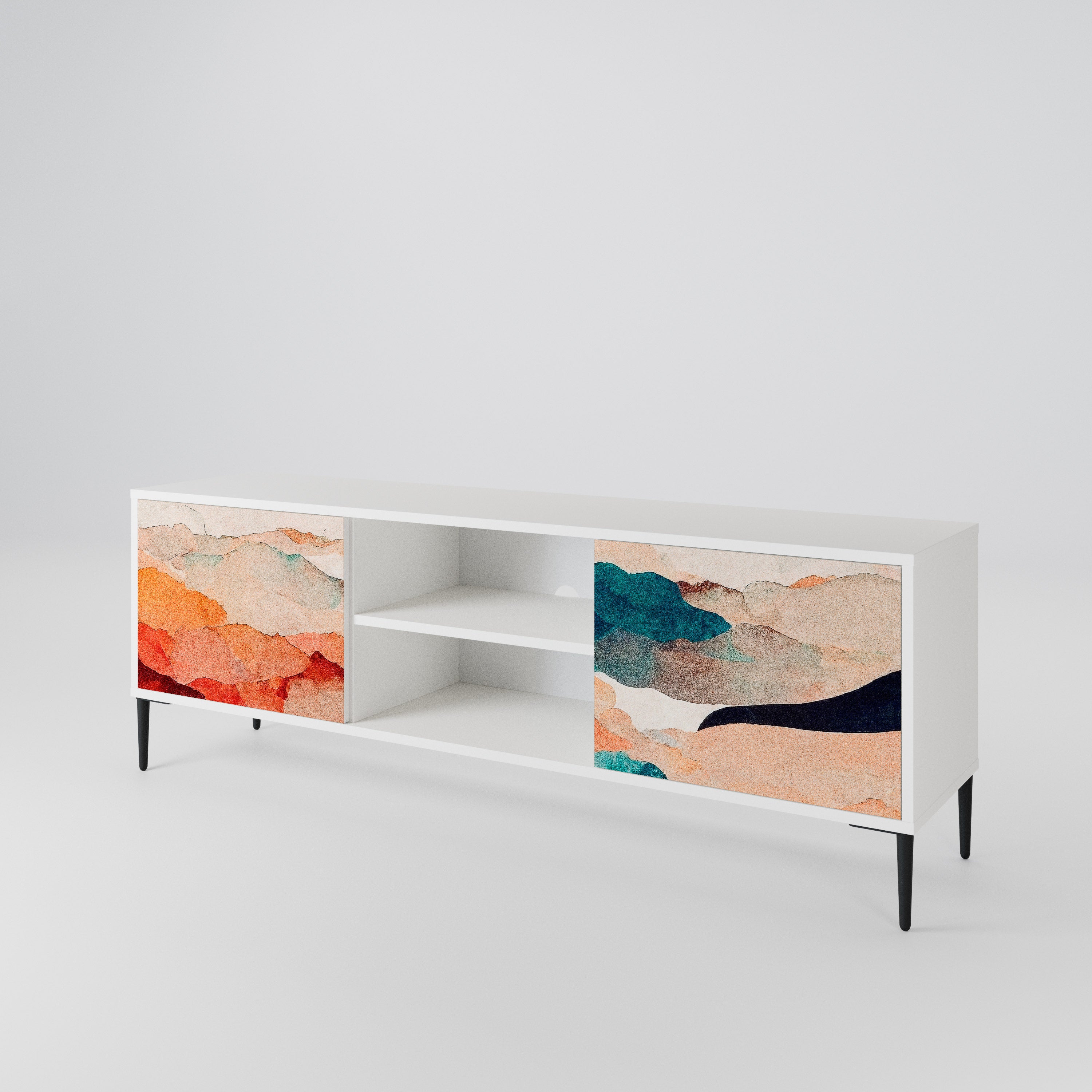 ABSTRACT LANDSCAPE TV-bänk med två dörrar