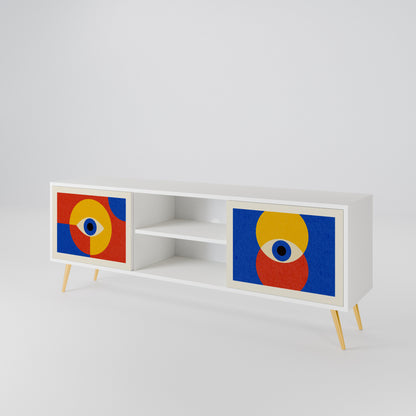GEOMETRIC EYES TV-bänk med två dörrar