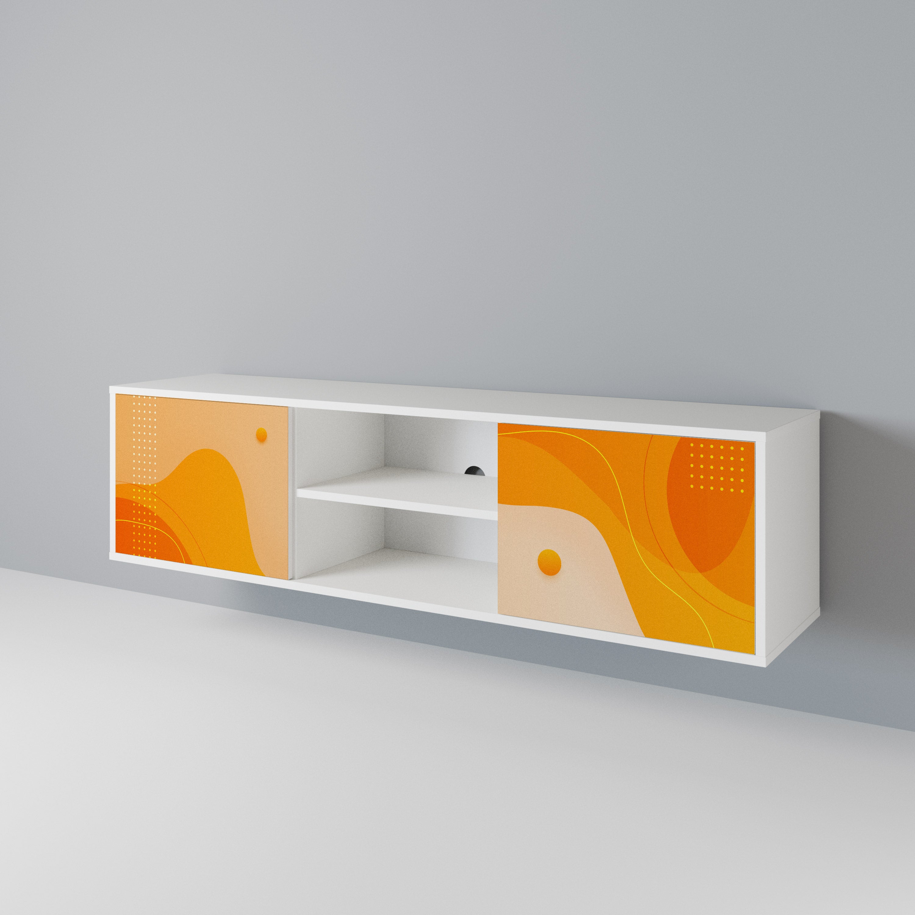 ORANGE ARRANGEMENT TV-bänk med två dörrar
