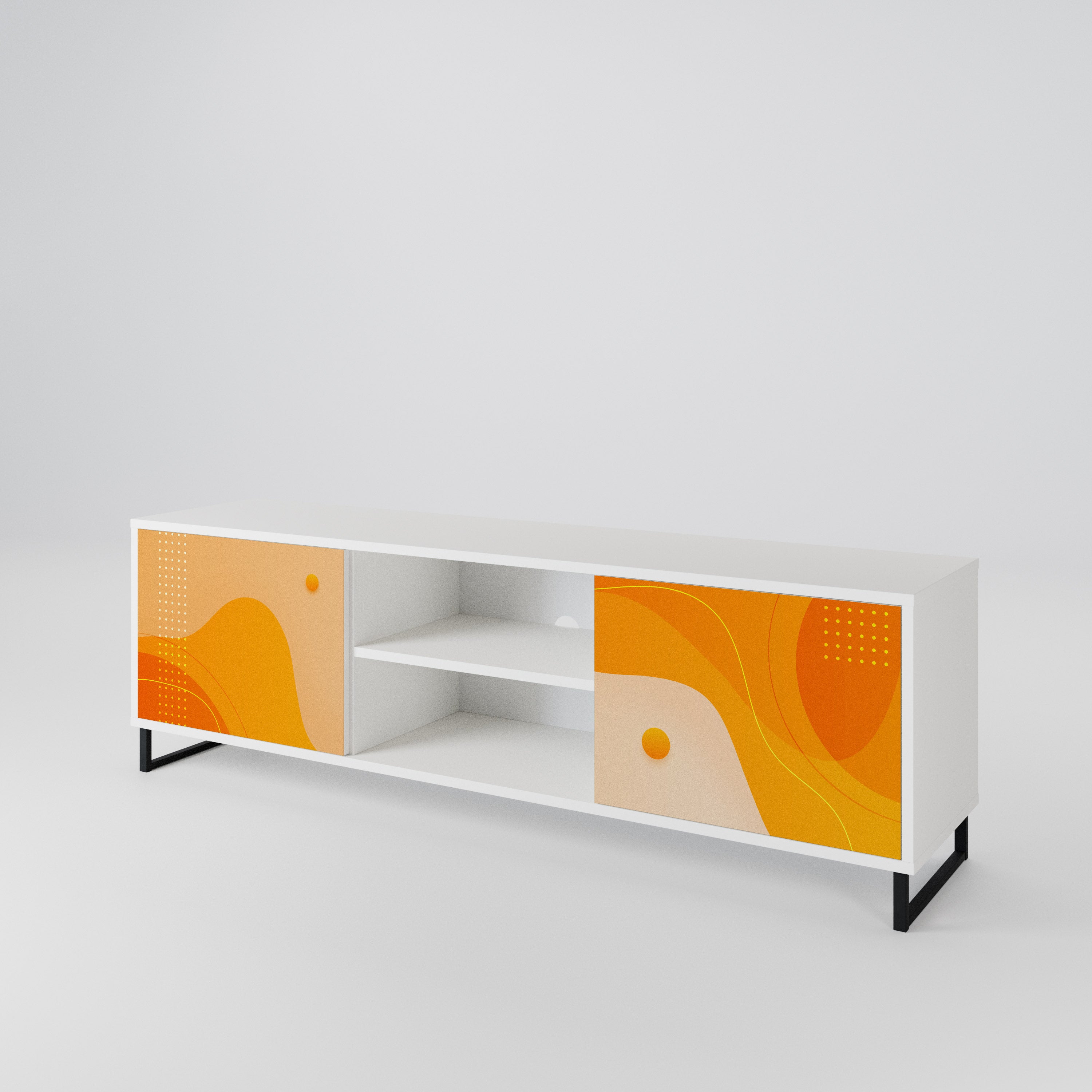 ORANGE ARRANGEMENT TV-bänk med två dörrar