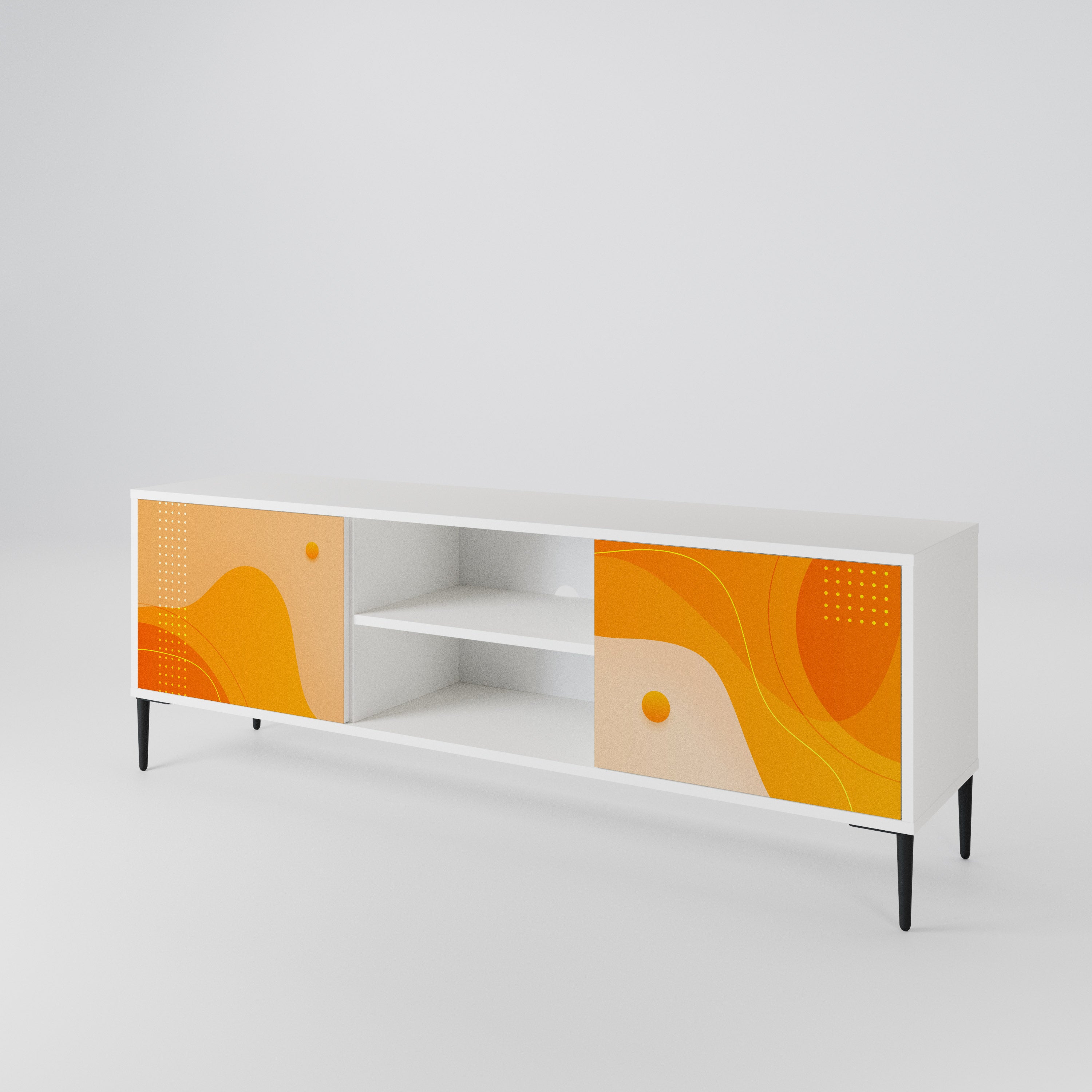 ORANGE ARRANGEMENT TV-bänk med två dörrar