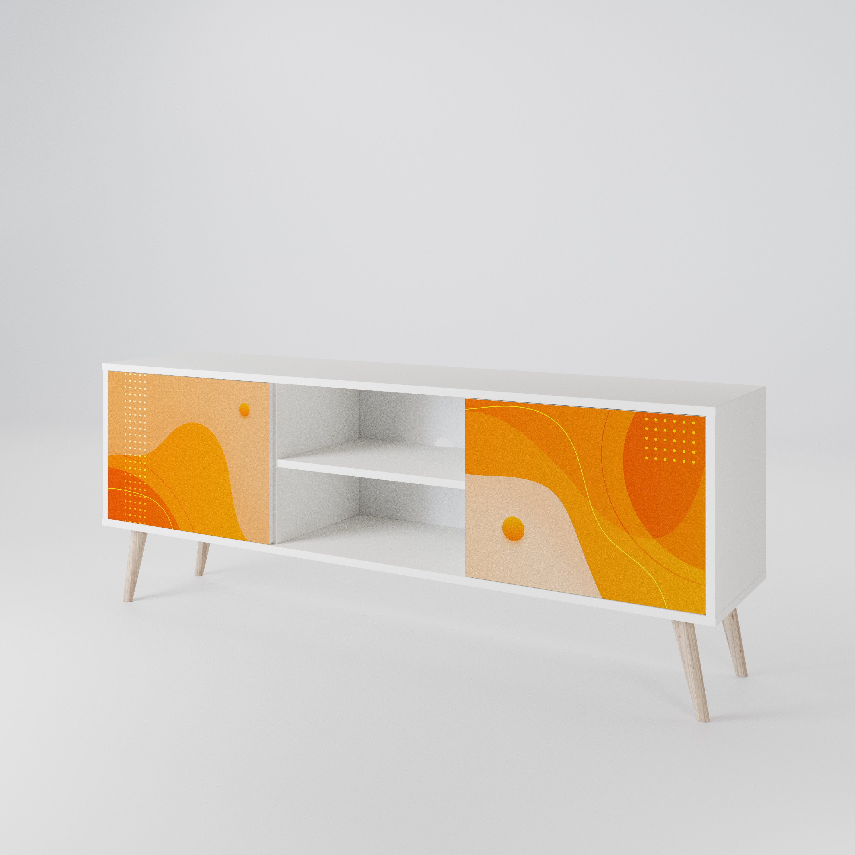 ORANGE ARRANGEMENT TV-bänk med två dörrar