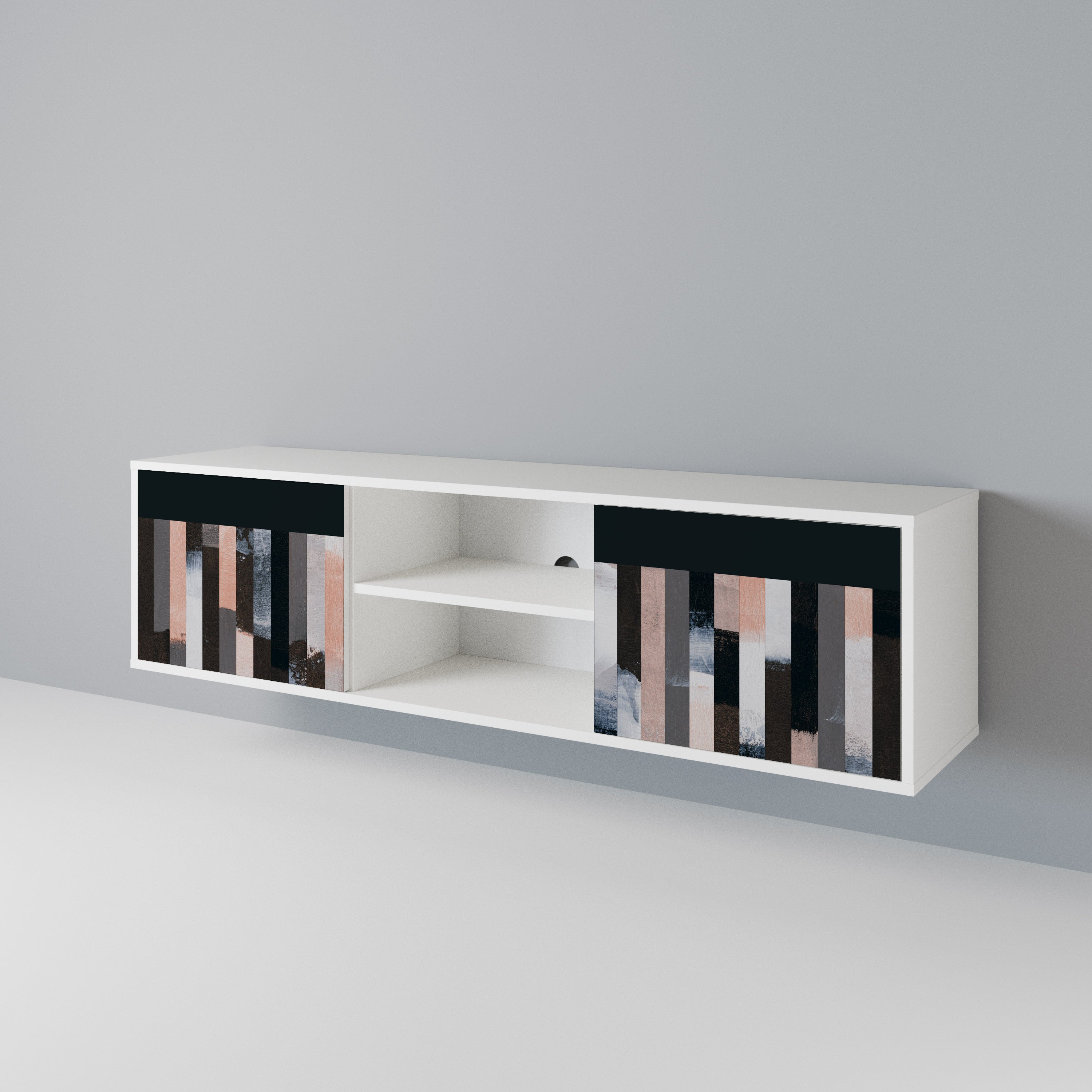 COLLAGE OF RECTANGLES TV-bänk med två dörrar