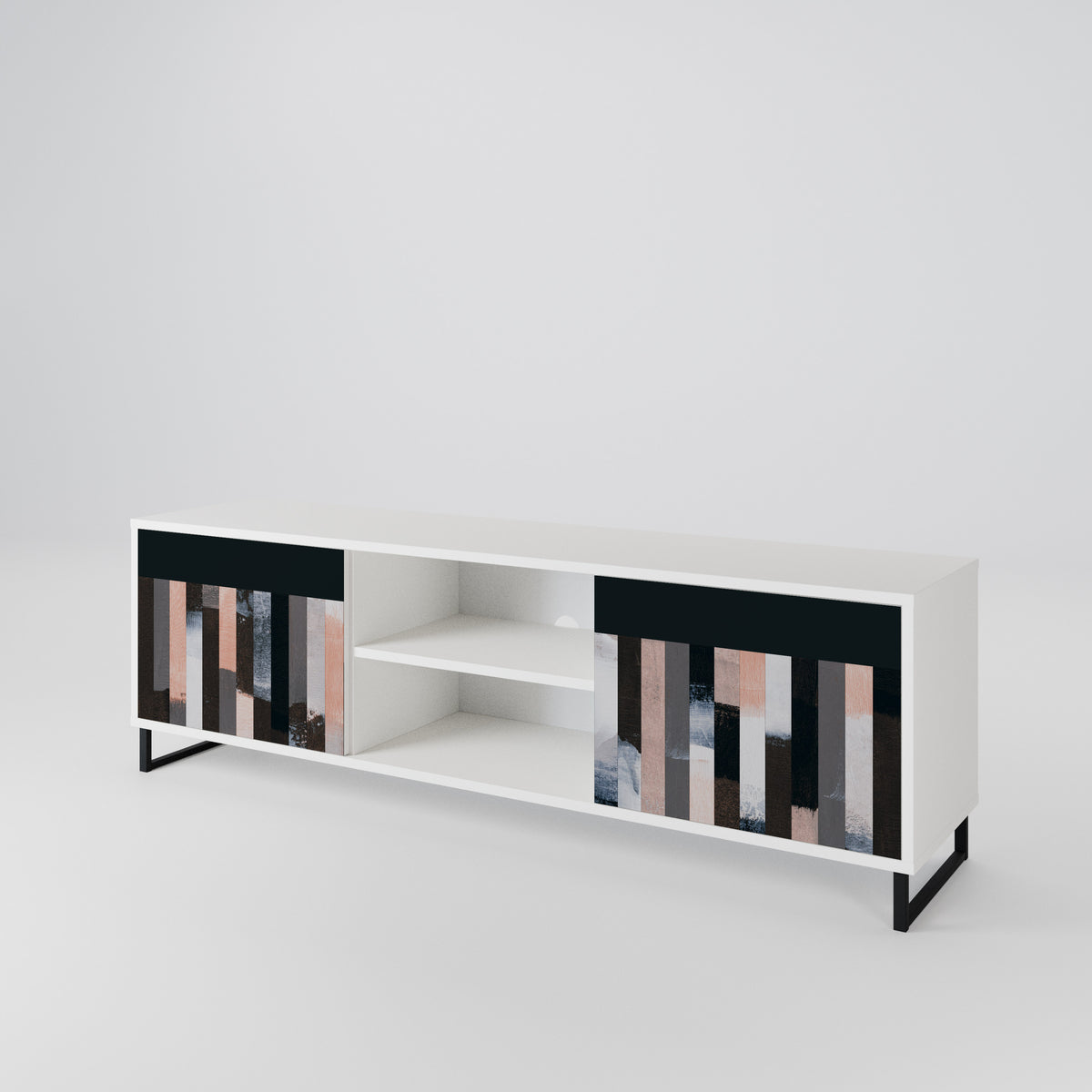 COLLAGE OF RECTANGLES TV-bänk med två dörrar