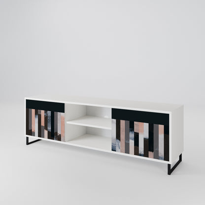 COLLAGE OF RECTANGLES TV-bänk med två dörrar