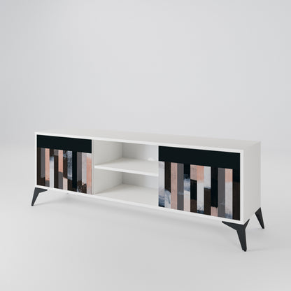 COLLAGE OF RECTANGLES TV-bänk med två dörrar