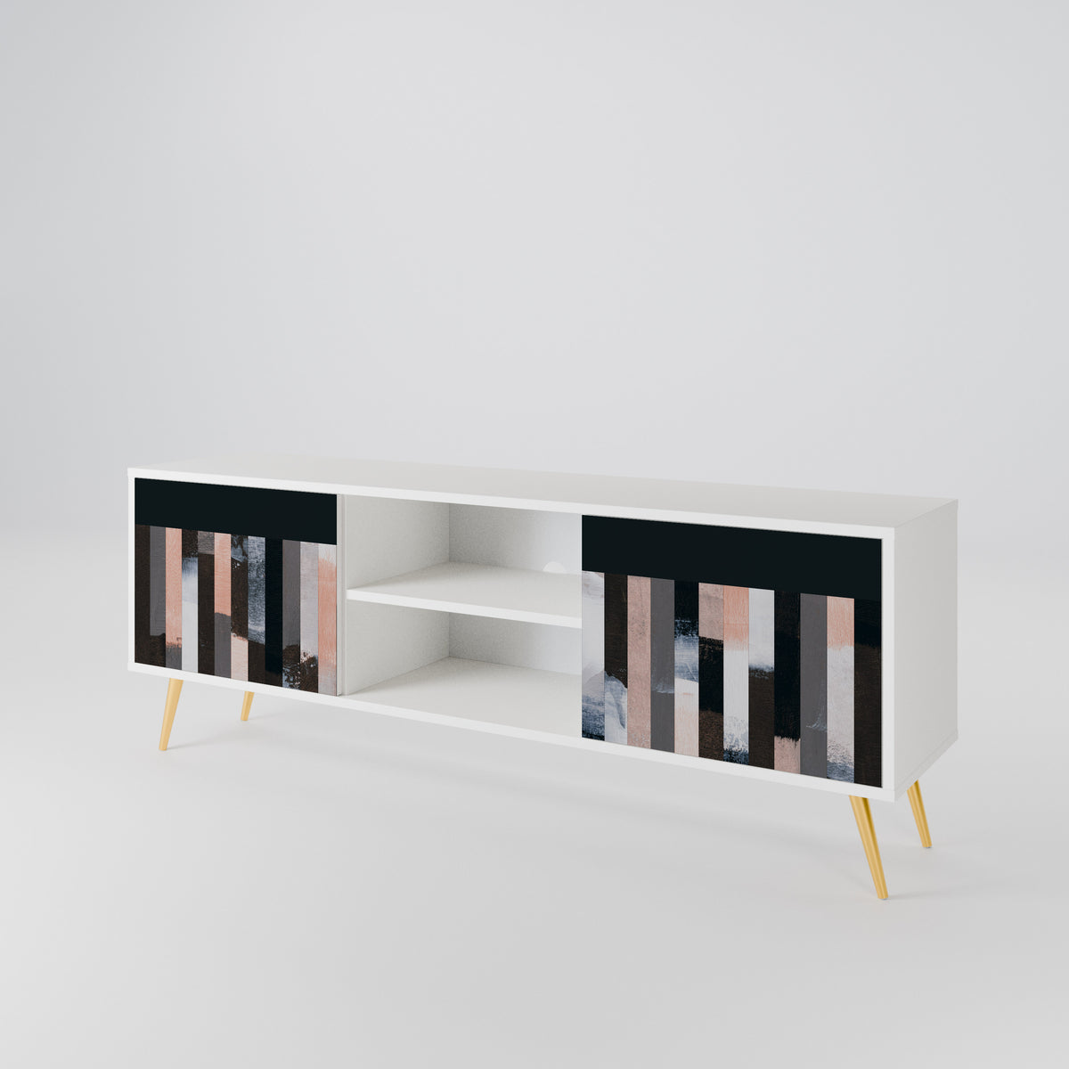 COLLAGE OF RECTANGLES TV-bänk med två dörrar