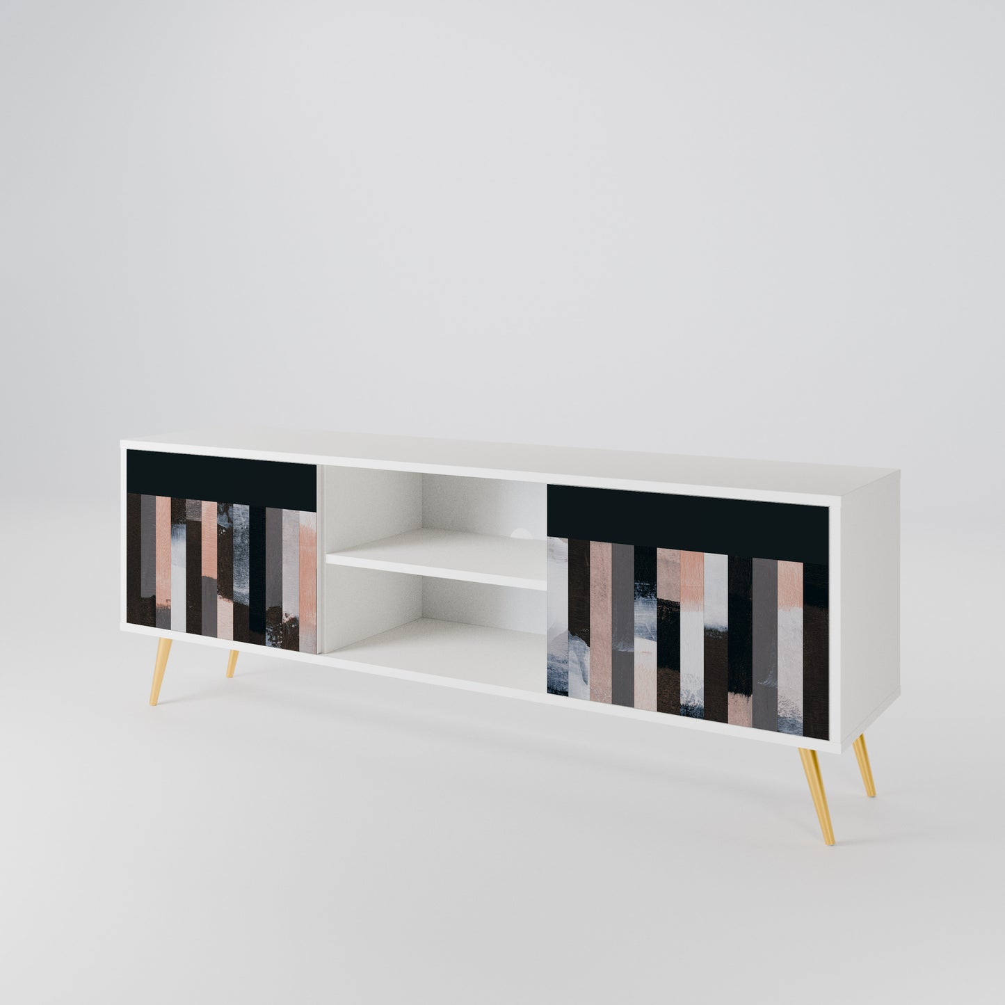 COLLAGE OF RECTANGLES TV-bänk med två dörrar