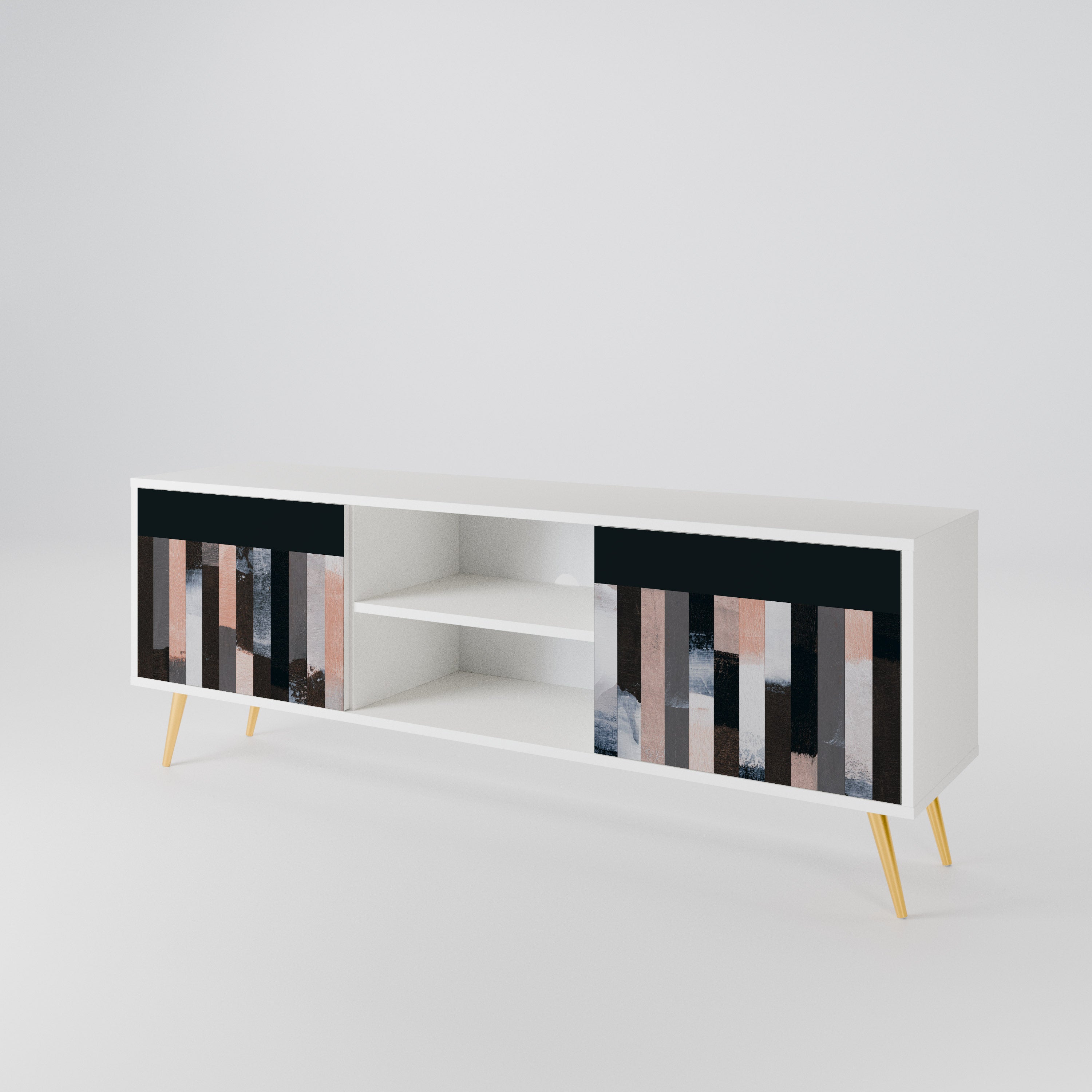 COLLAGE OF RECTANGLES TV-bänk med två dörrar