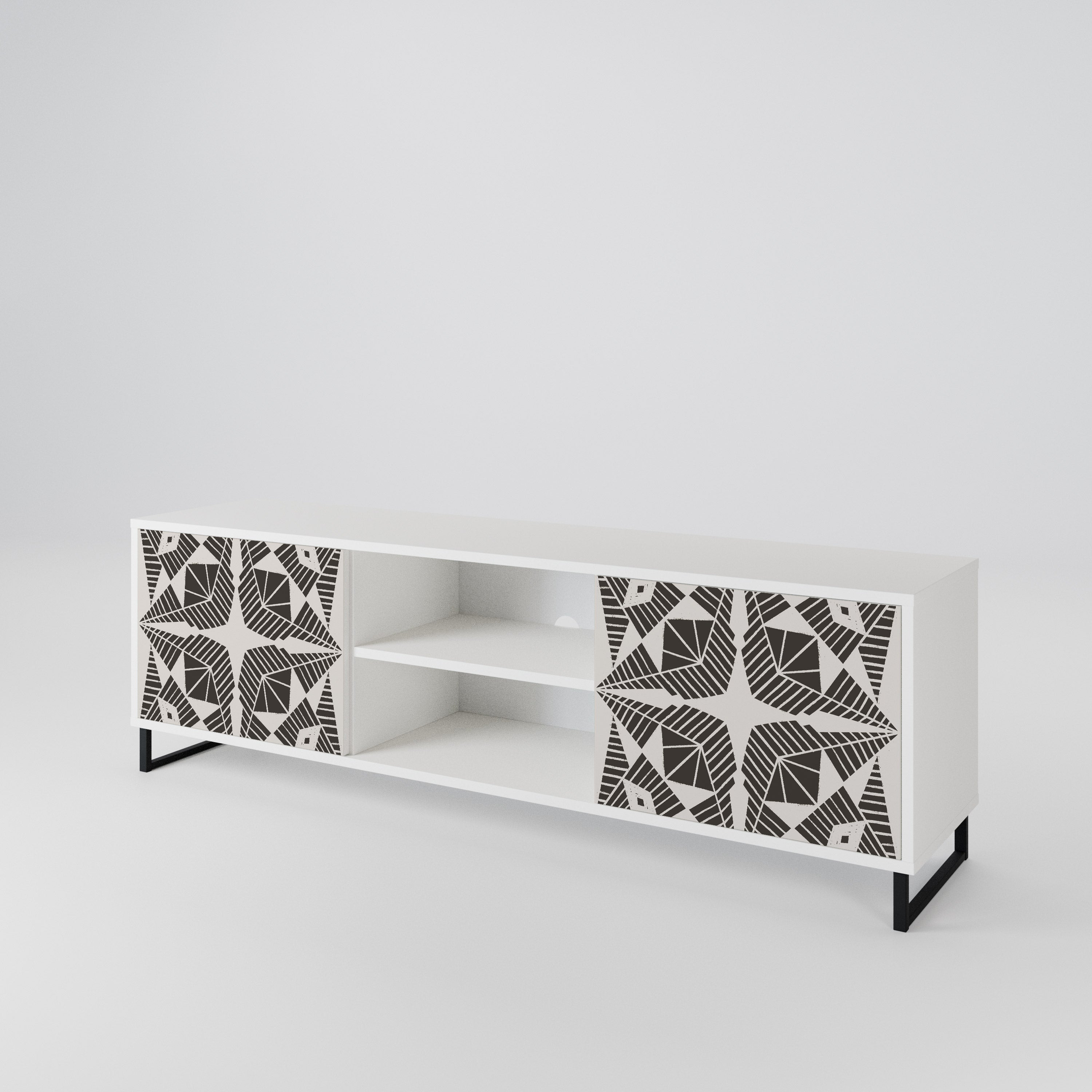 MONOCHROME NEXUS TV-bänk med två dörrar