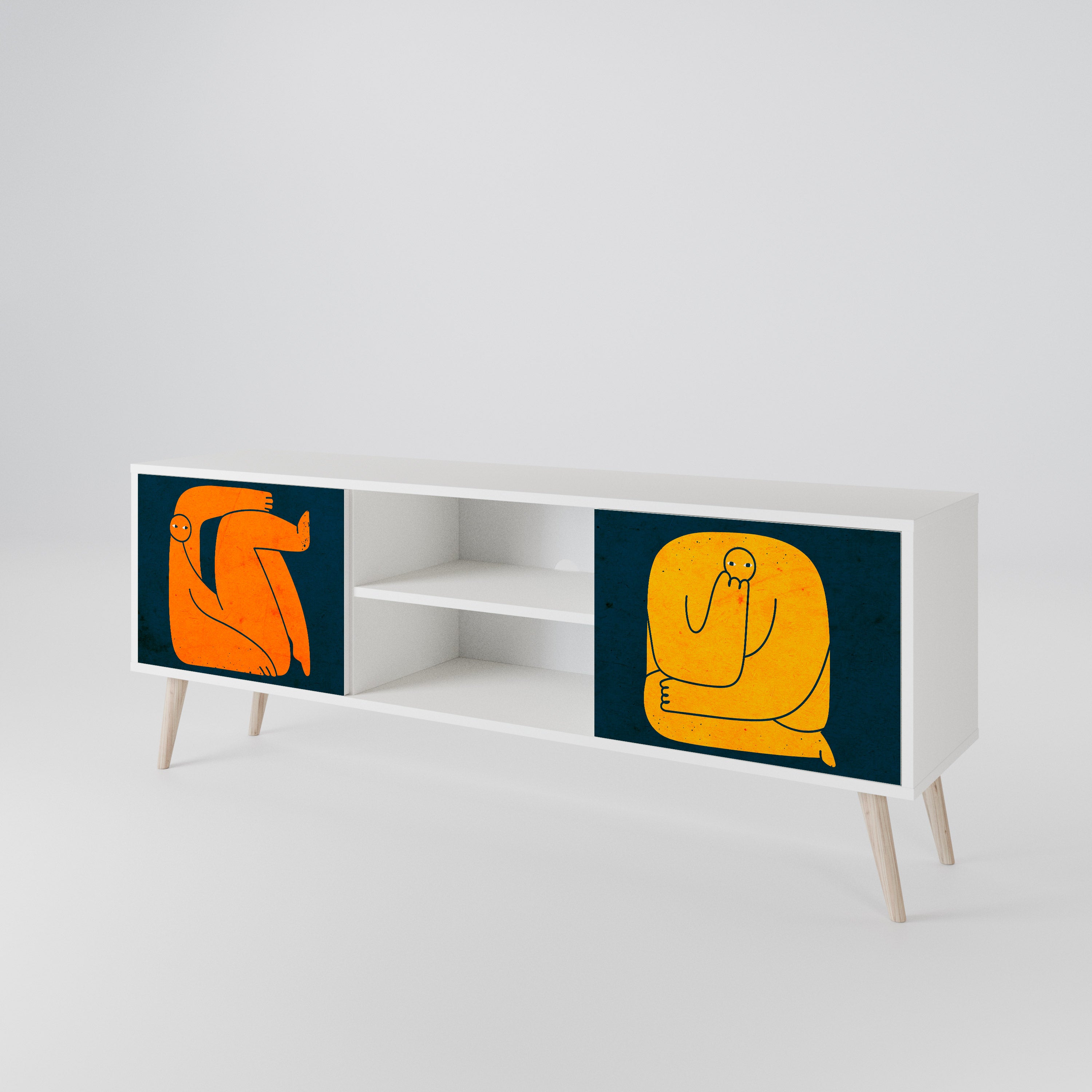 TOGETHER BUT SEPARATELY TV-bänk med två dörrar