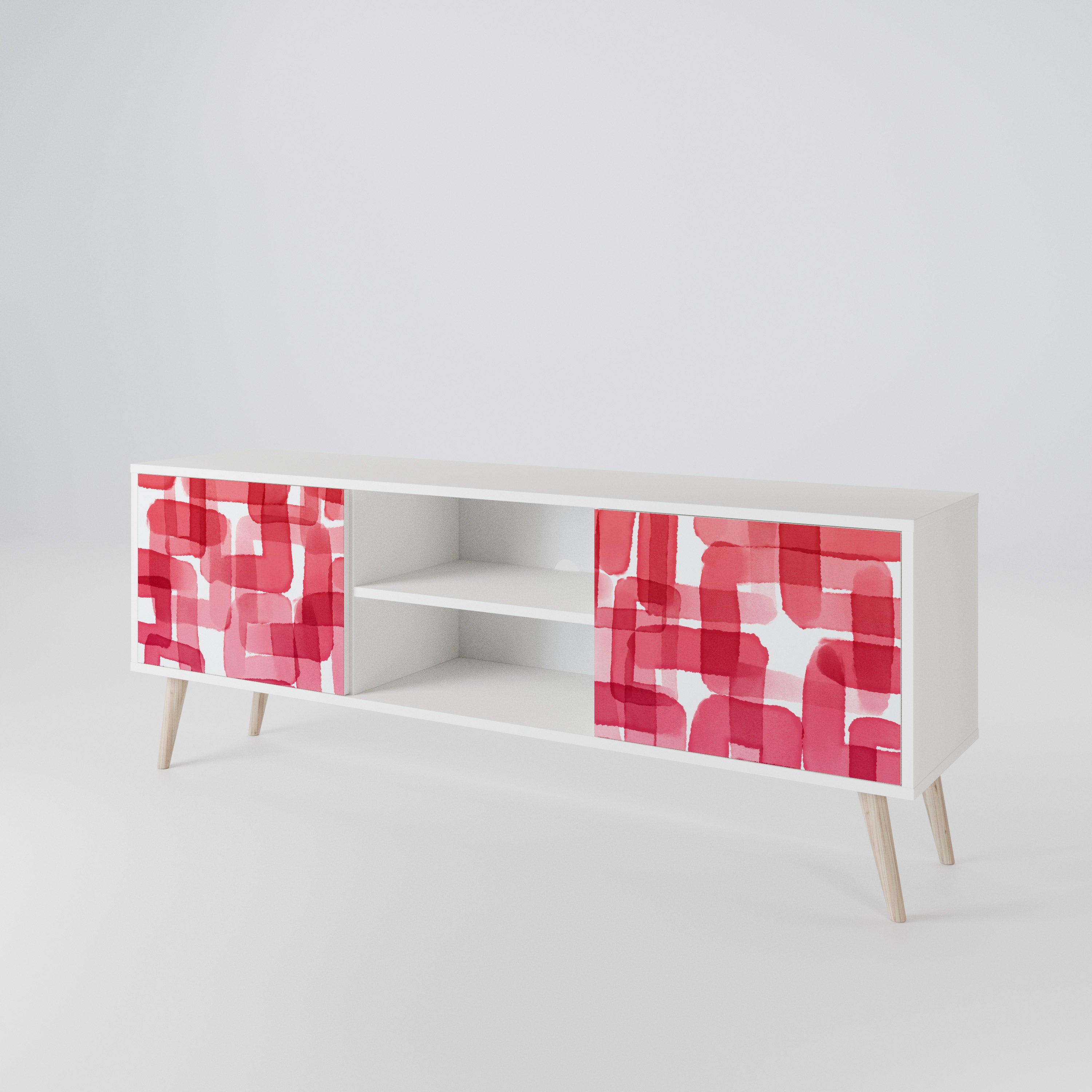 KALEIDOSCOPIC CUBISM TV-bänk med två dörrar