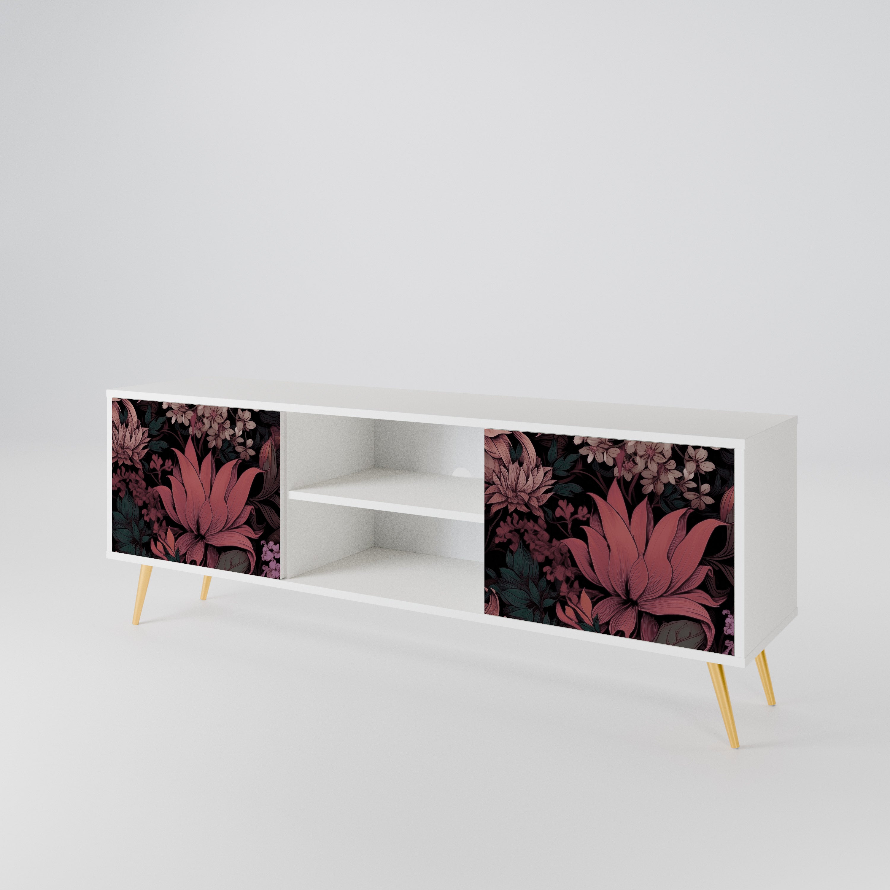 FLORAL WHISPER TV-bänk med två dörrar