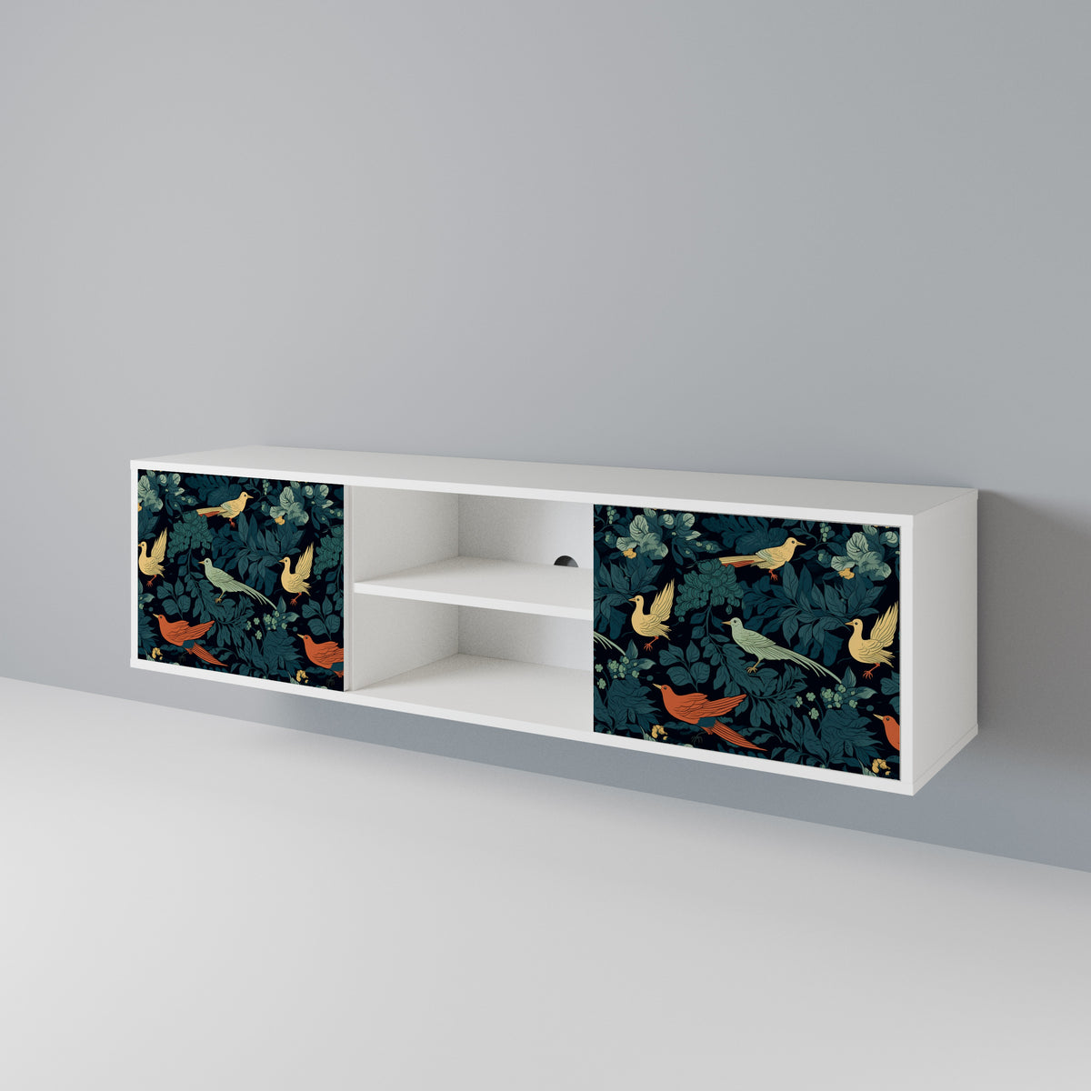 FOWL ORNAMENT TV-bänk med två dörrar