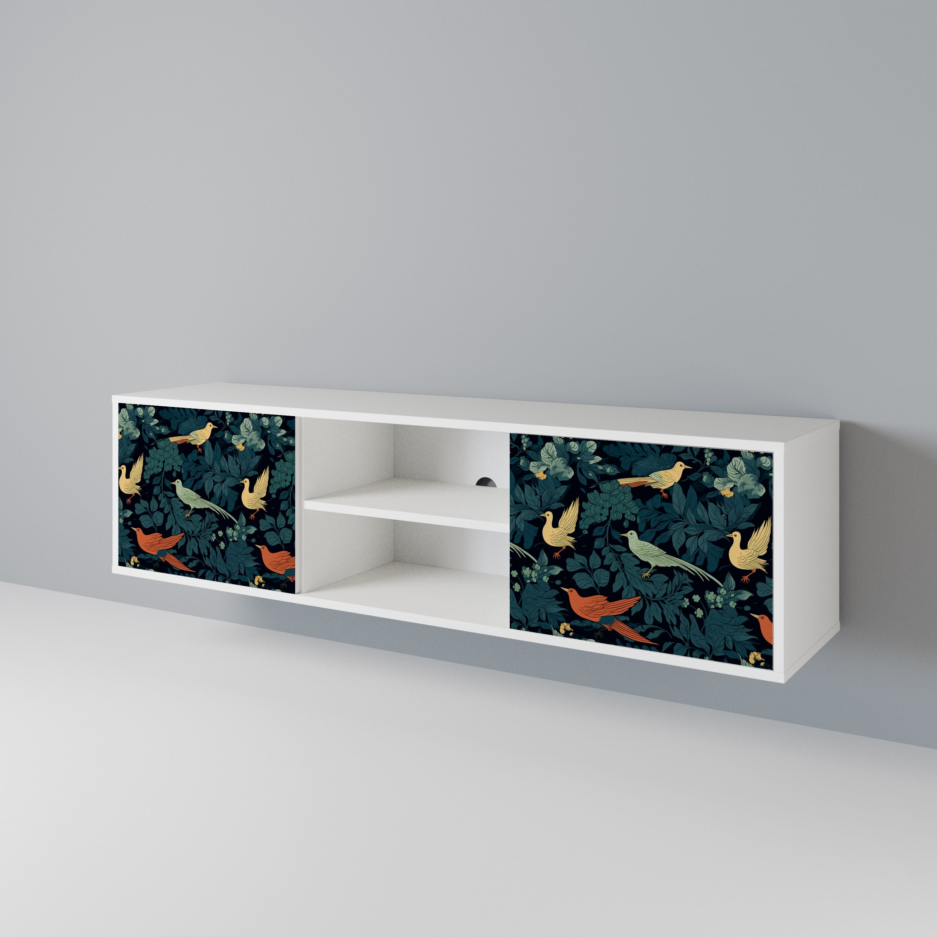 FOWL ORNAMENT TV-bänk med två dörrar