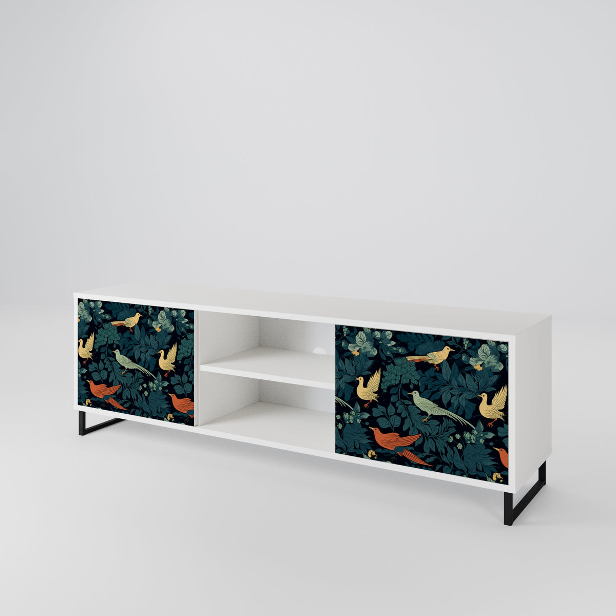 FOWL ORNAMENT TV-bänk med två dörrar