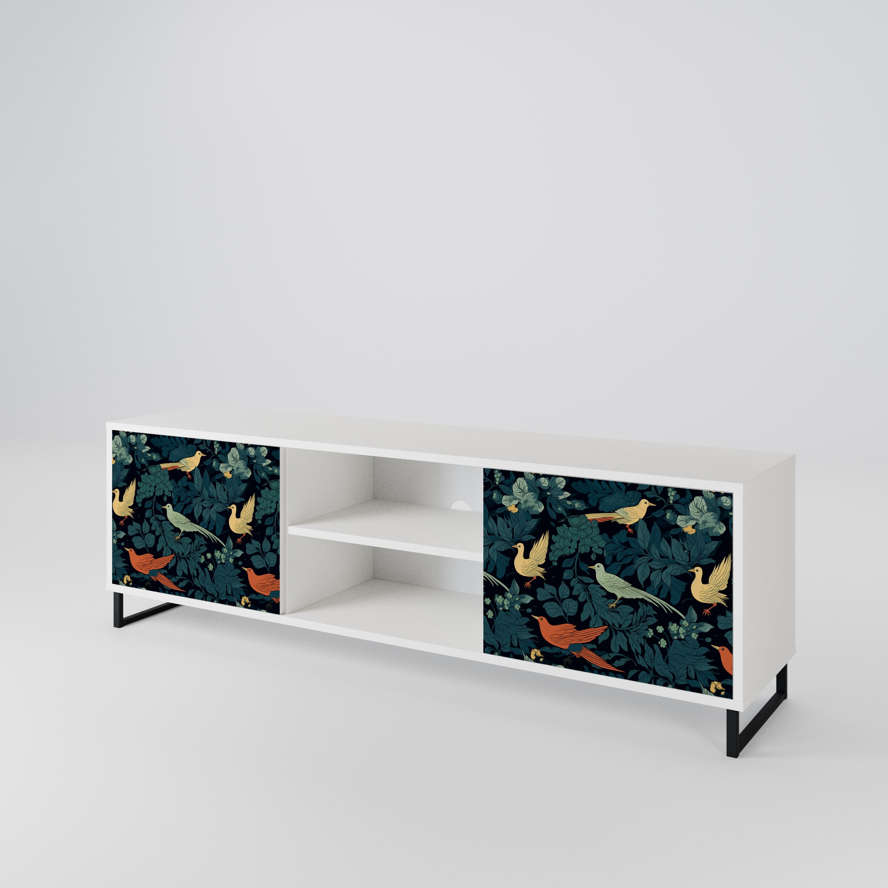 FOWL ORNAMENT TV-bänk med två dörrar