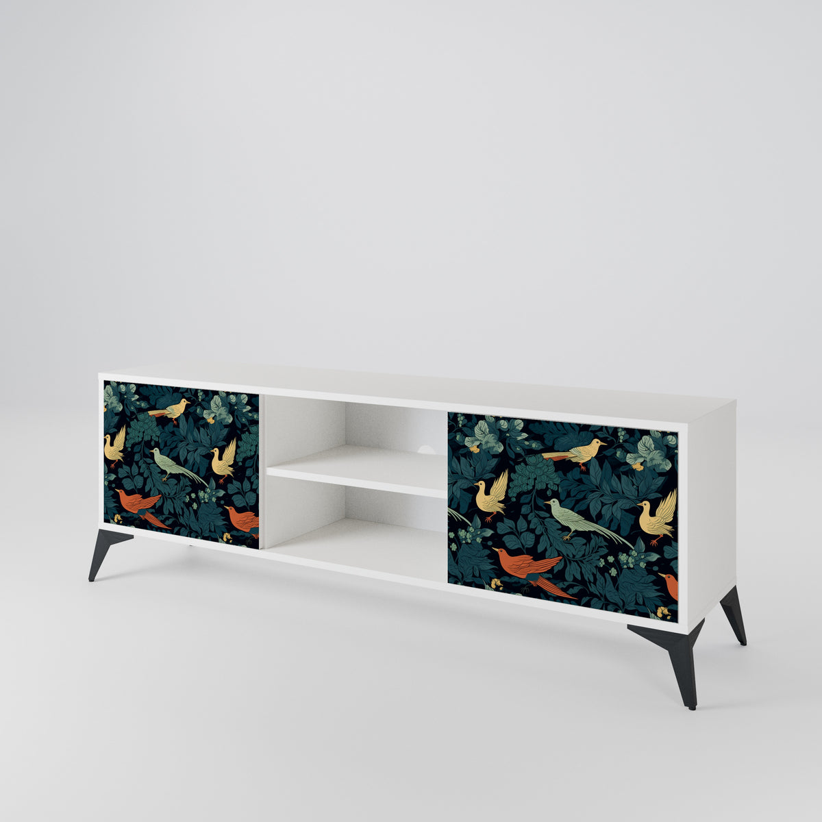 FOWL ORNAMENT TV-bänk med två dörrar