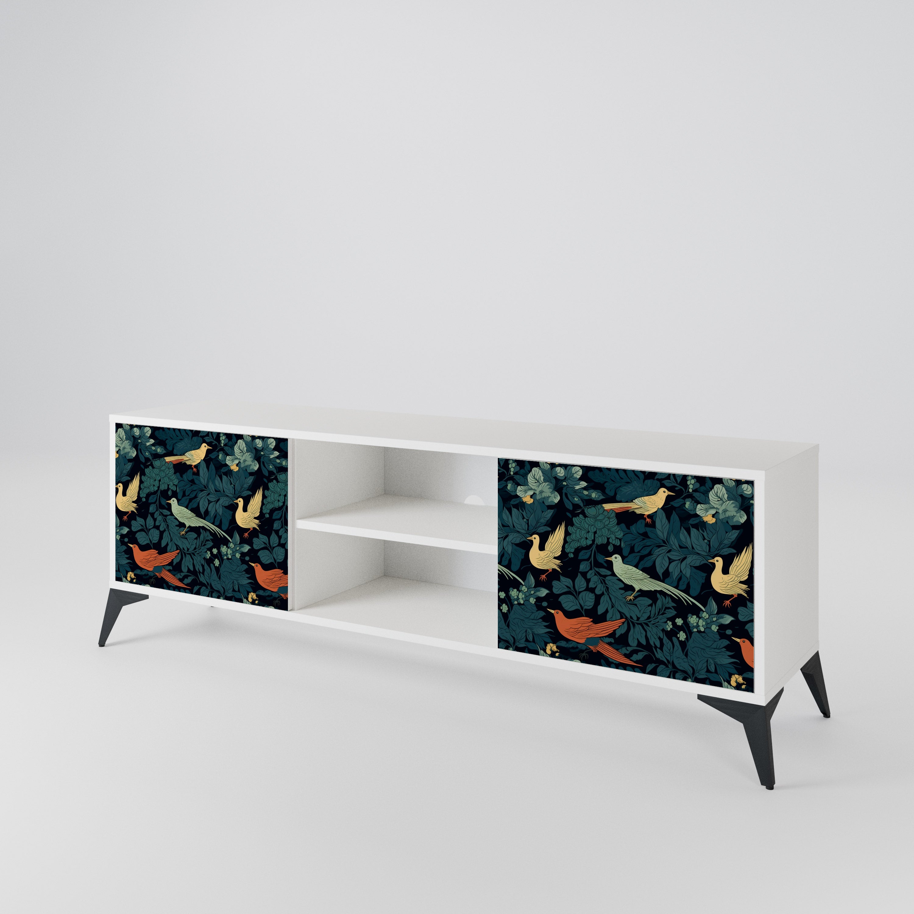 FOWL ORNAMENT TV-bänk med två dörrar