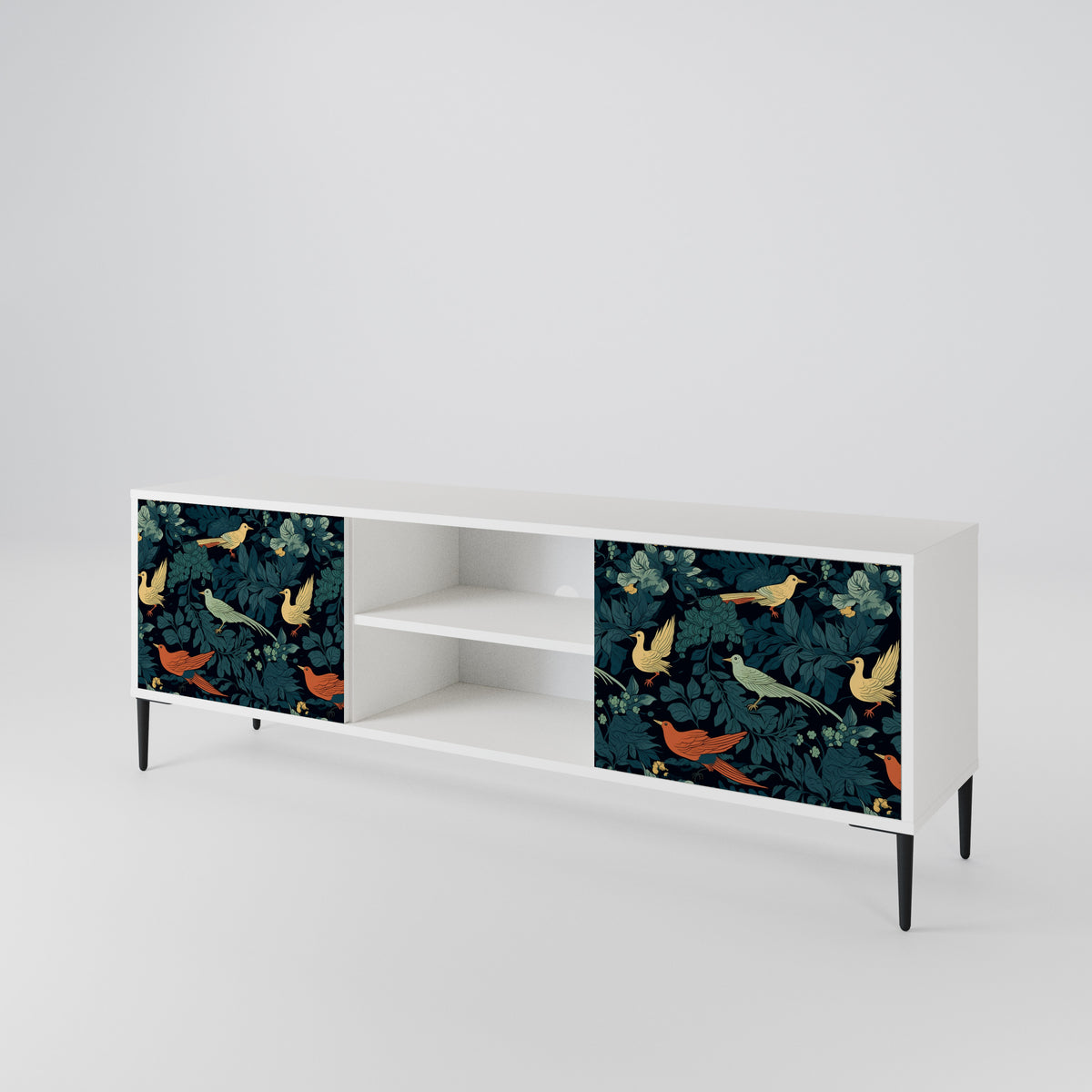 FOWL ORNAMENT TV-bänk med två dörrar