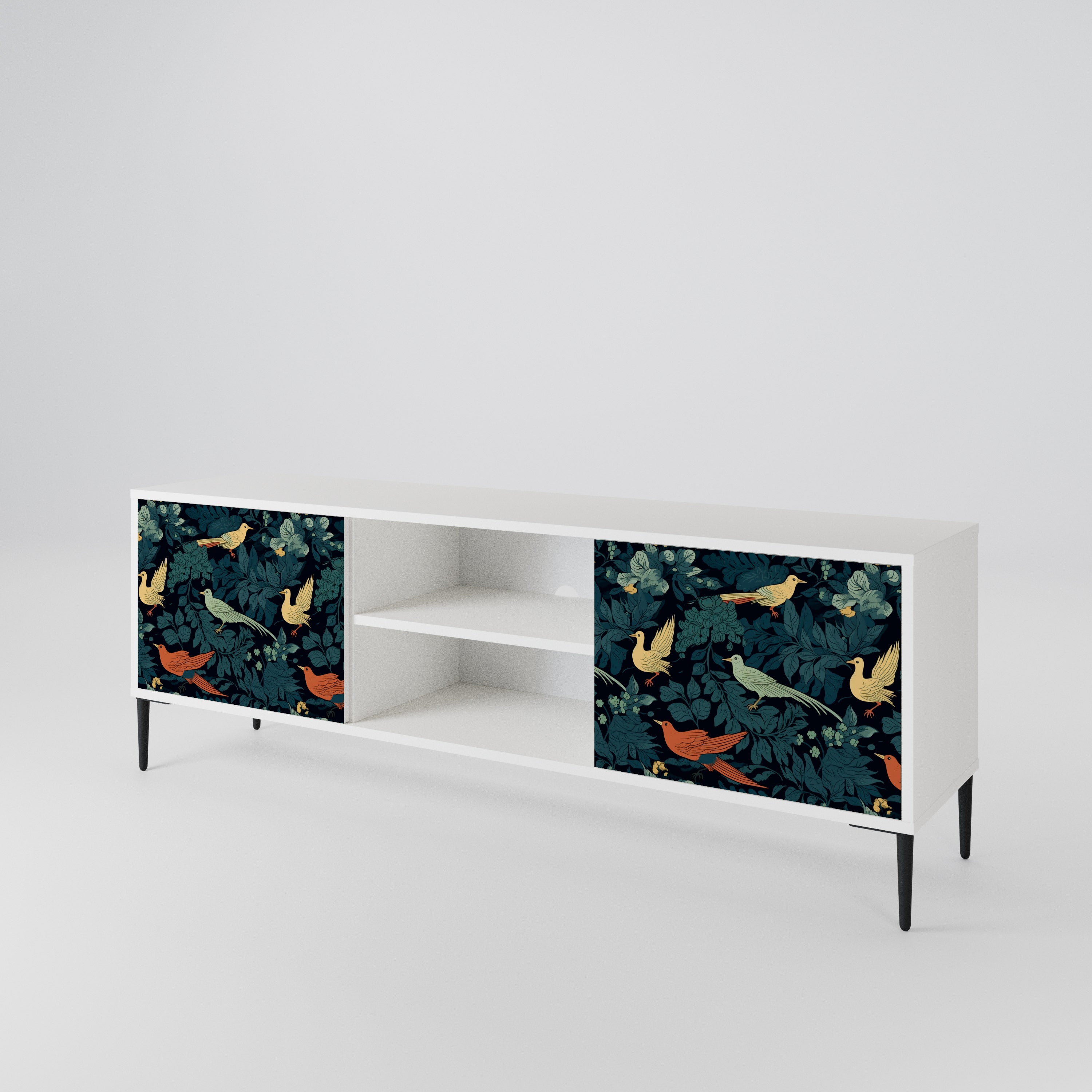 FOWL ORNAMENT TV-bänk med två dörrar