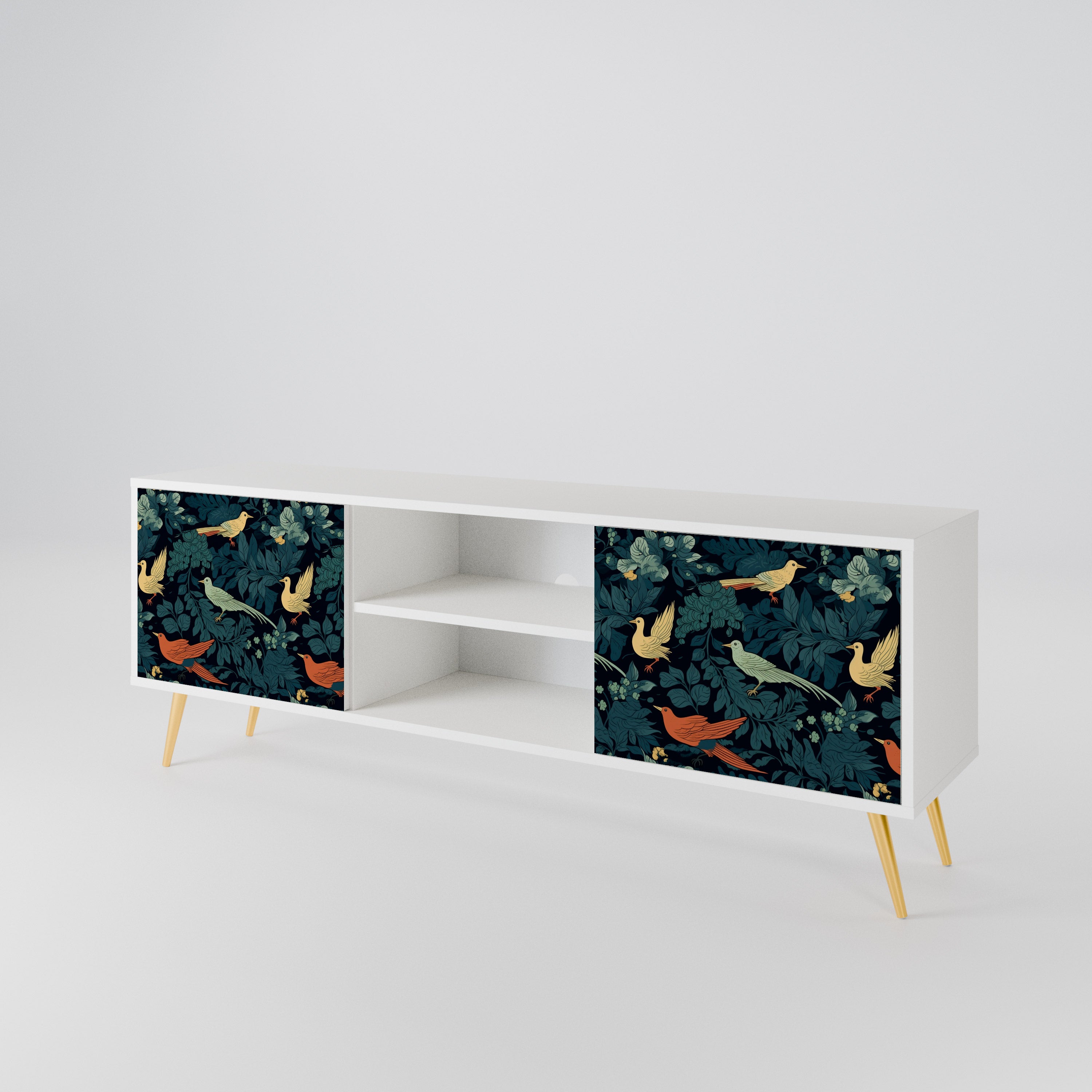 FOWL ORNAMENT TV-bänk med två dörrar