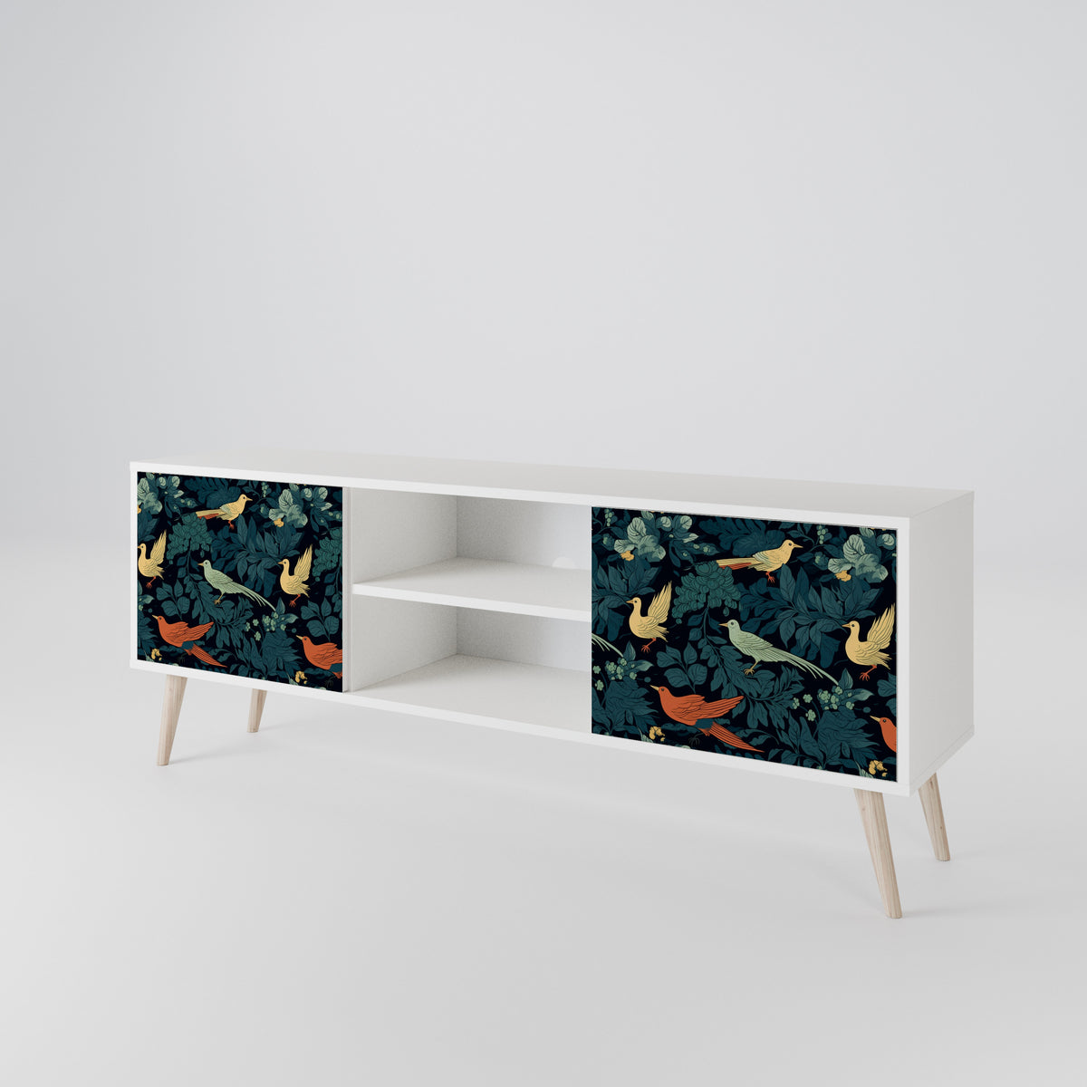 FOWL ORNAMENT TV-bänk med två dörrar
