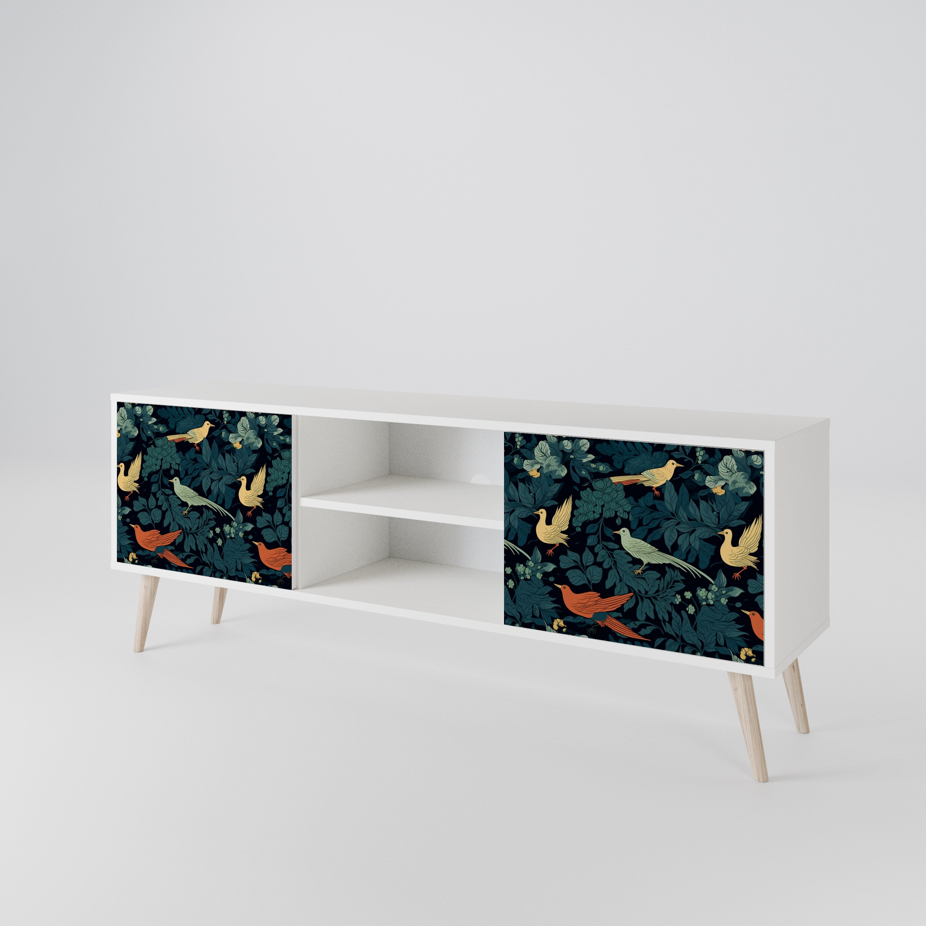 FOWL ORNAMENT TV-bänk med två dörrar