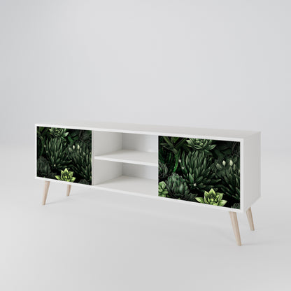 SUCCULENT JUNGLE TV-bänk med två dörrar