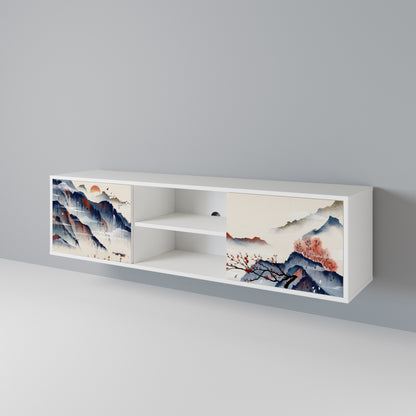 JAPANESE LANDSCAPE TV-bänk med två dörrar