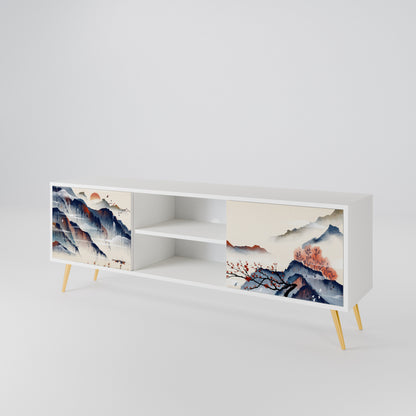 JAPANESE LANDSCAPE TV-bänk med två dörrar