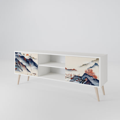 JAPANESE LANDSCAPE TV-bänk med två dörrar