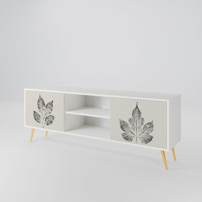 LEAFY STAMPS TV-bänk med två dörrar