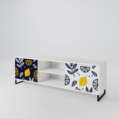 CITRUS BLACK AND WHITE TV-bänk med två dörrar