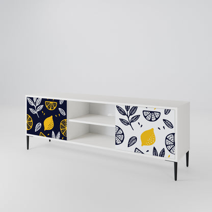CITRUS BLACK AND WHITE TV-bänk med två dörrar
