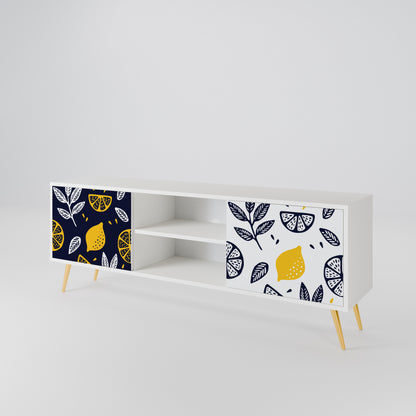 CITRUS BLACK AND WHITE TV-bänk med två dörrar