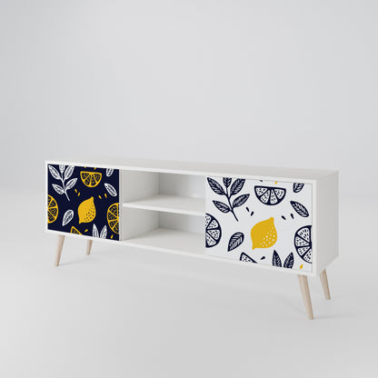 CITRUS BLACK AND WHITE TV-bänk med två dörrar