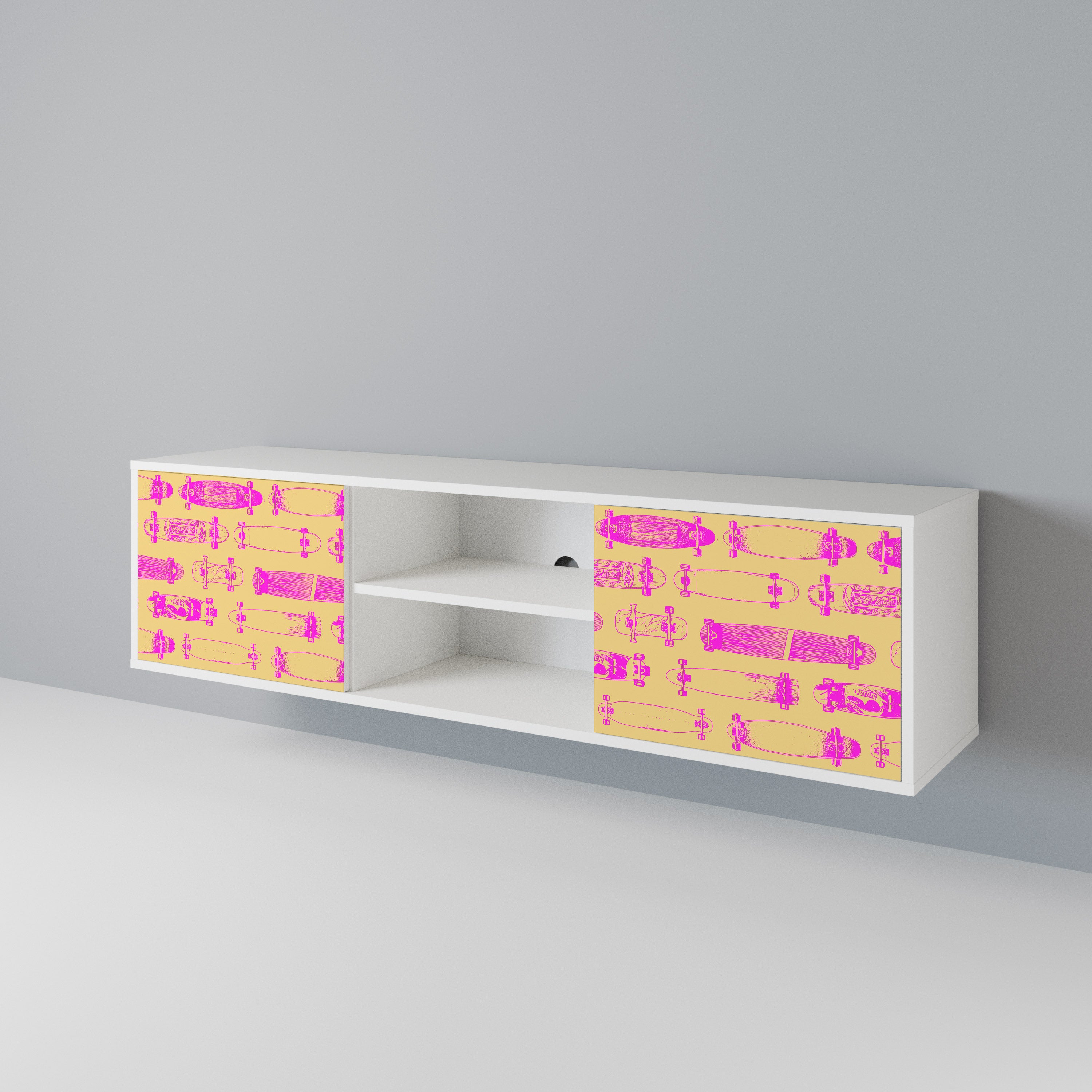 SKATEBOARD ARTISTRY 2-Door TV Cabinet