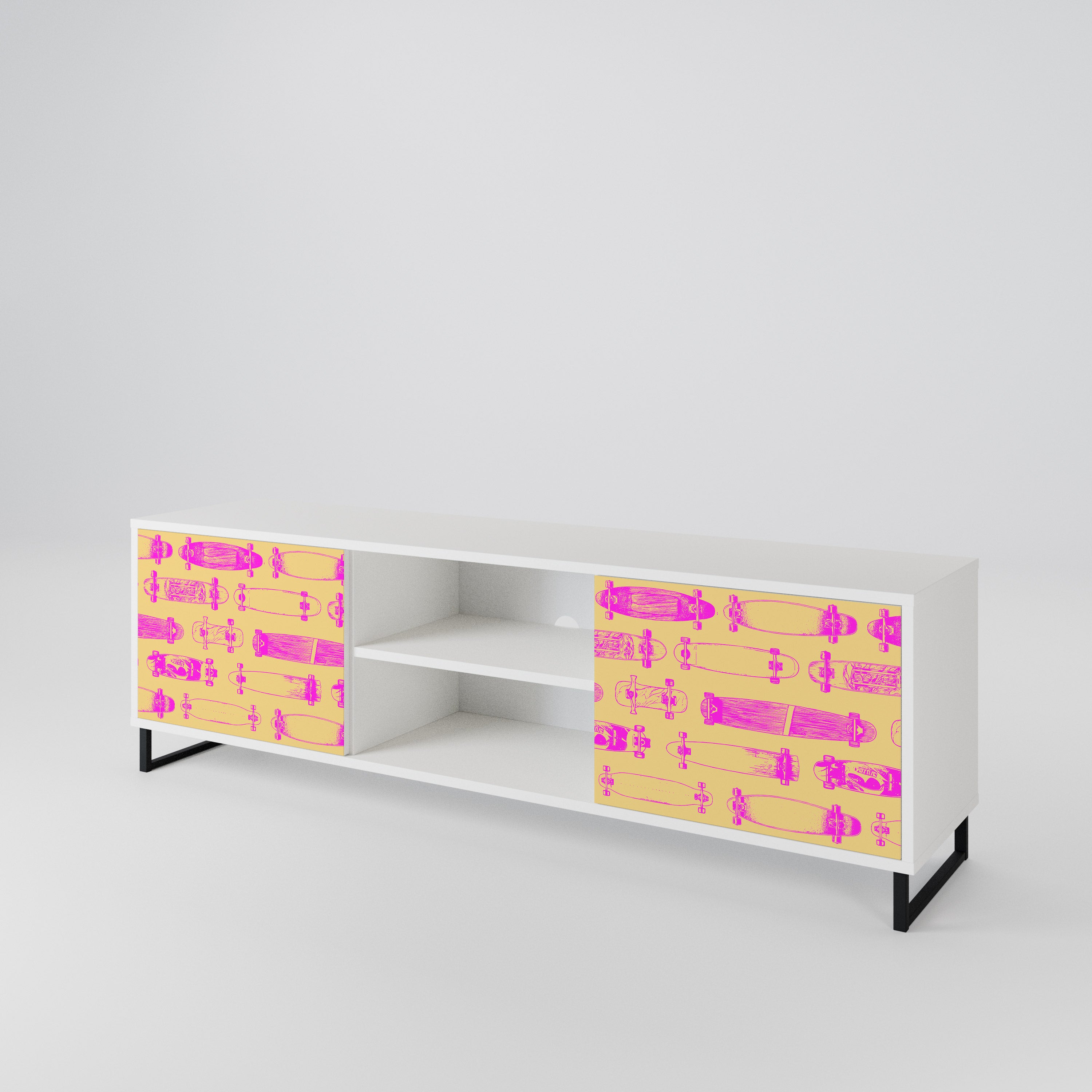 SKATEBOARD ARTISTRY 2-Door TV Cabinet