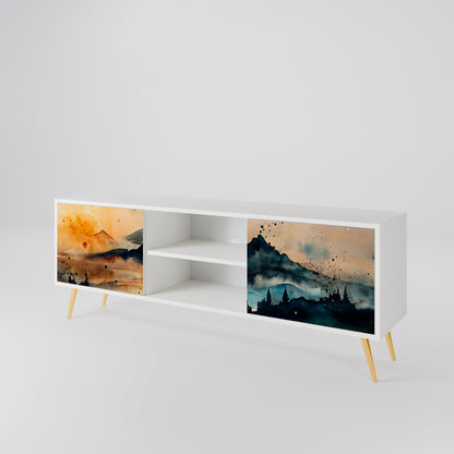 OMINOUS MOUNTAINS TV-bänk med två dörrar