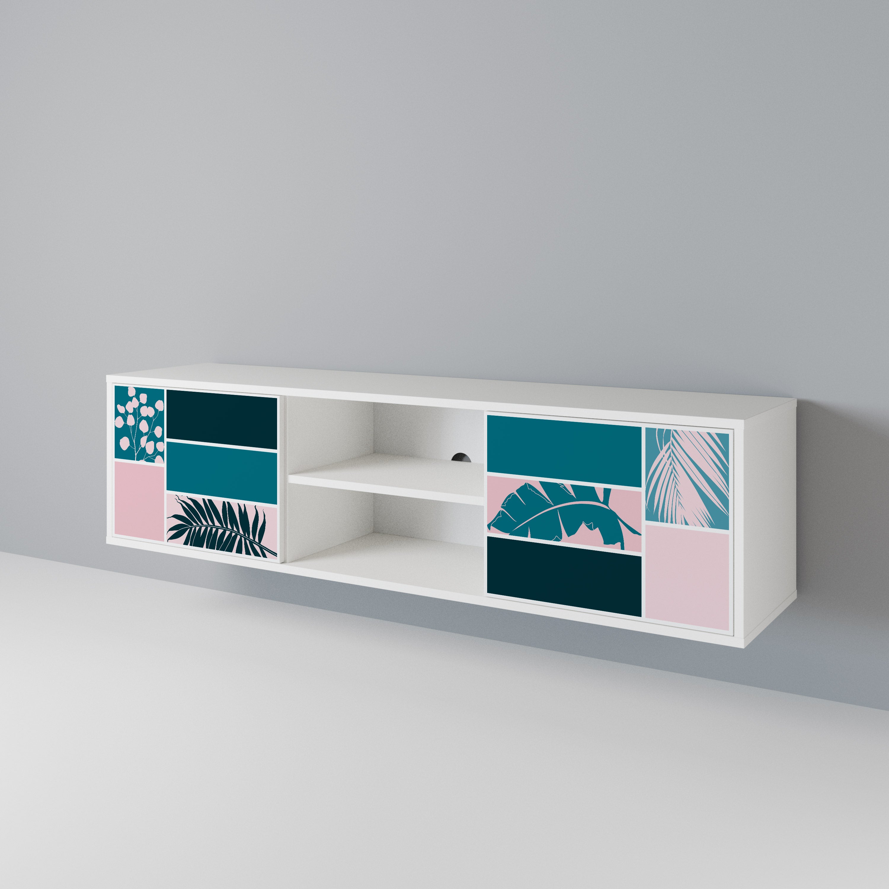 COMBINATION OF SHAPES 2-Door TV Cabinet