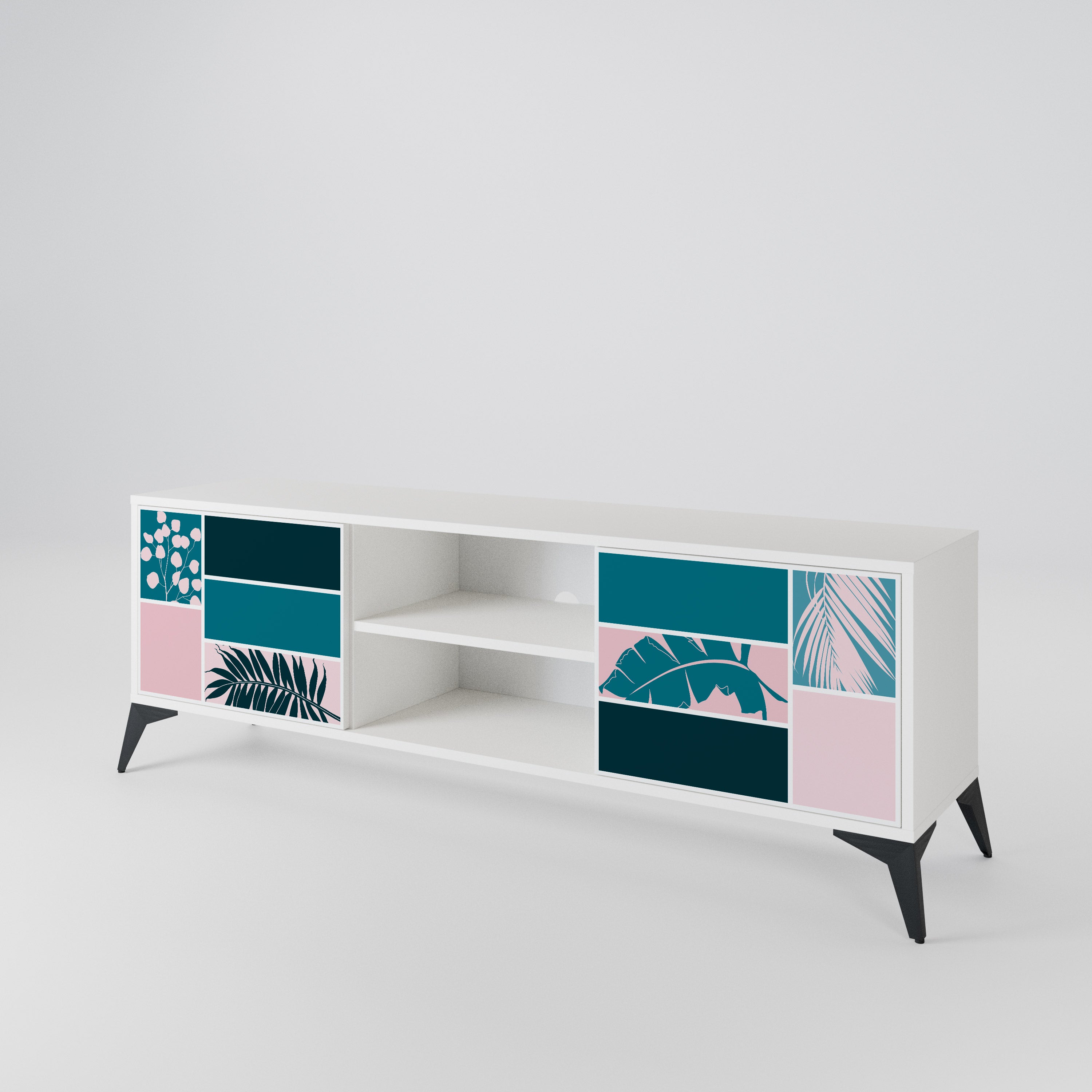 COMBINATION OF SHAPES 2-Door TV Cabinet