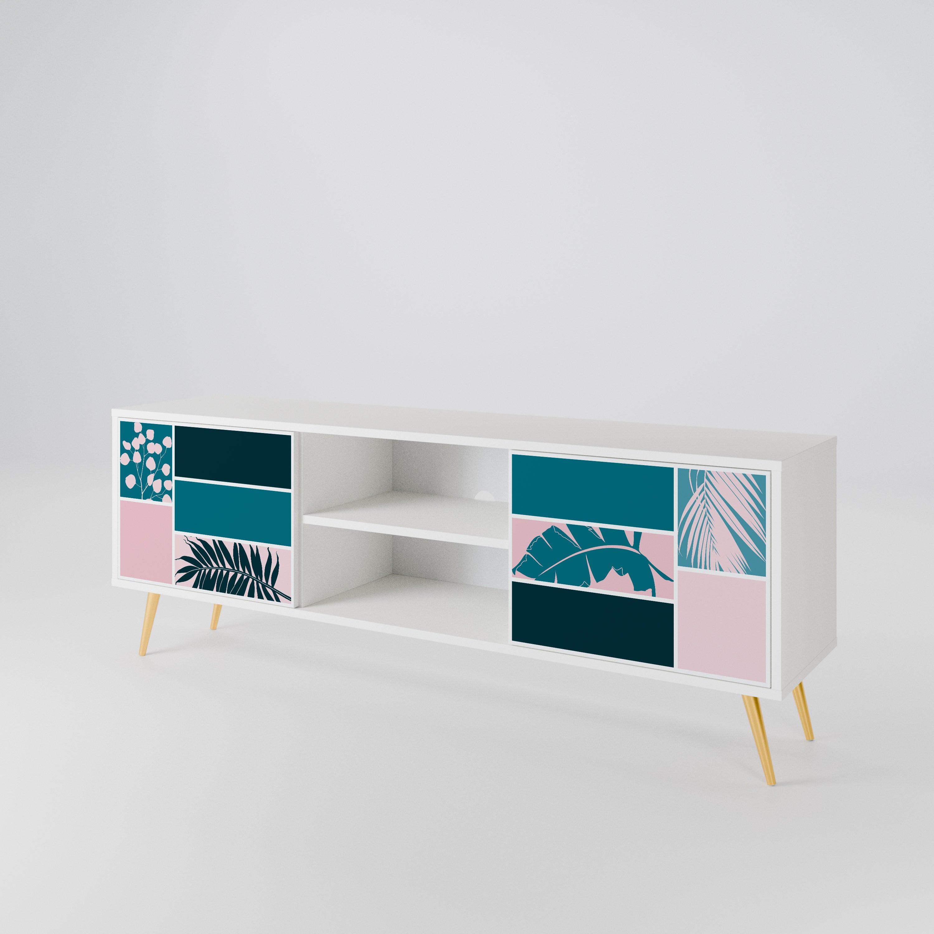 COMBINATION OF SHAPES 2-Door TV Cabinet