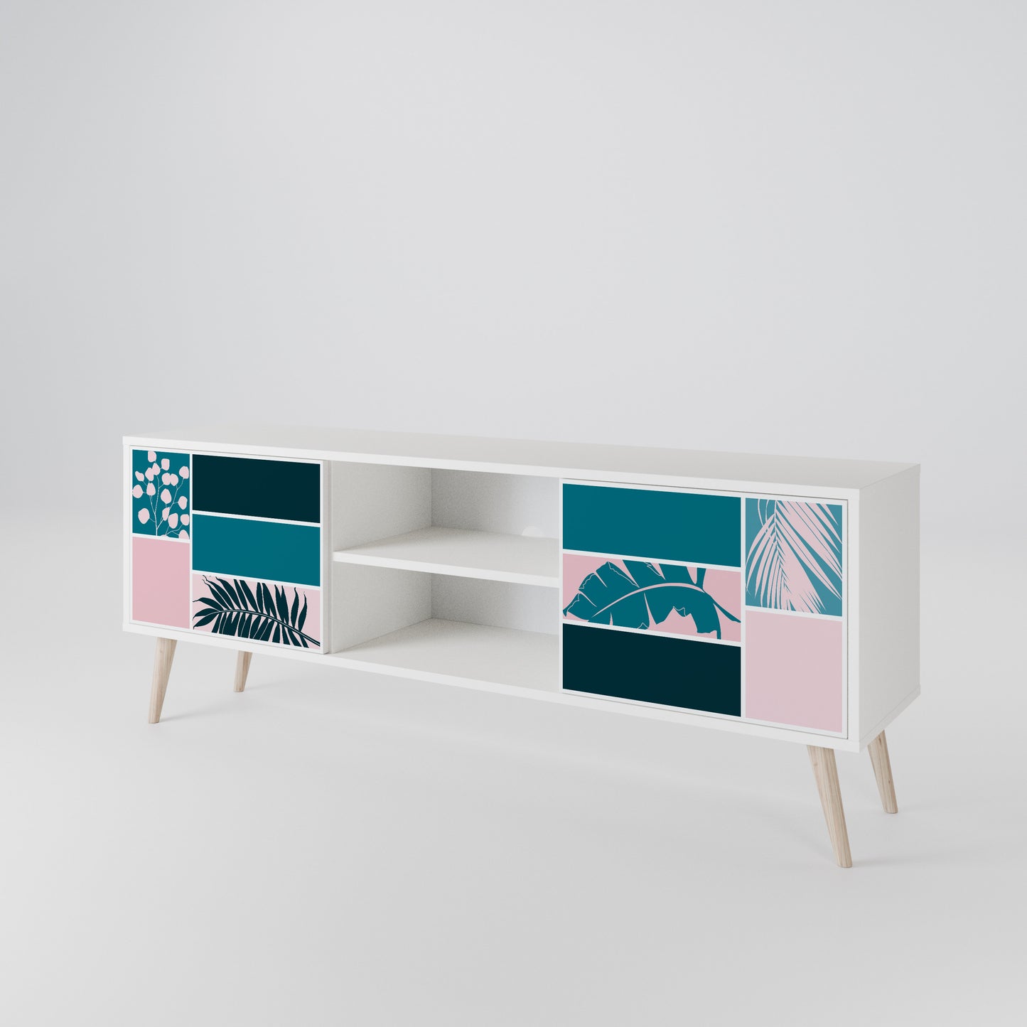 COMBINATION OF SHAPES 2-Door TV Cabinet